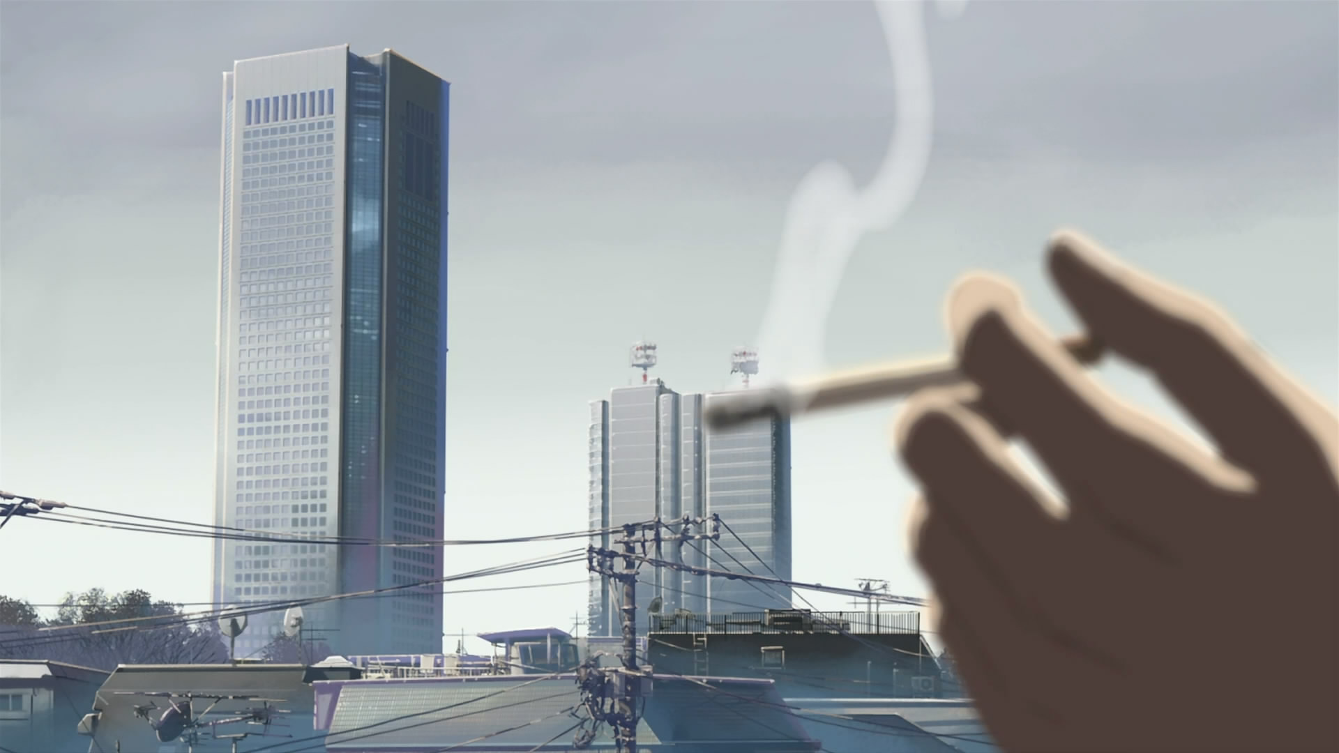 Makoto Shinkai, 5 Centimeters Per Second, cigarettes - desktop wallpaper