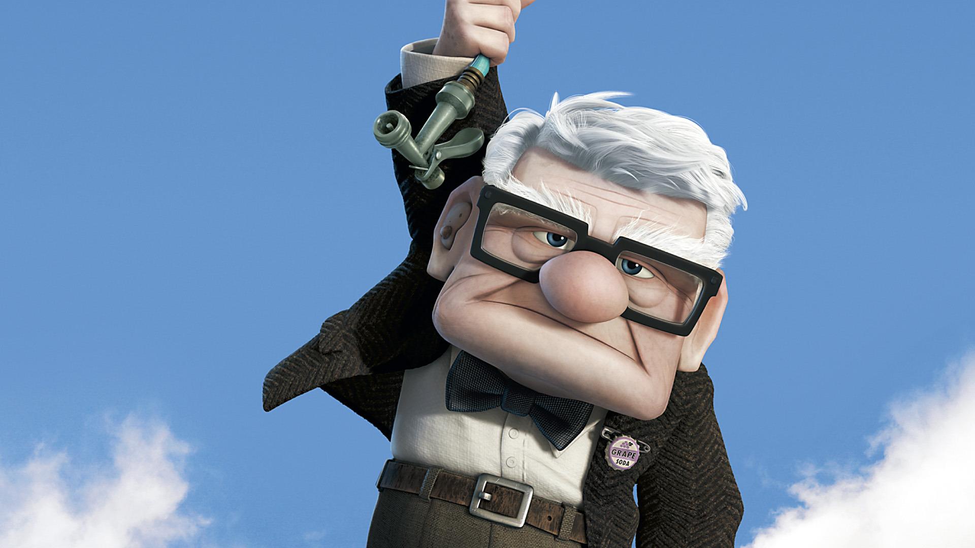 Pixar, Disney Company, movies, Up (movie), glasses, skies - desktop wallpaper