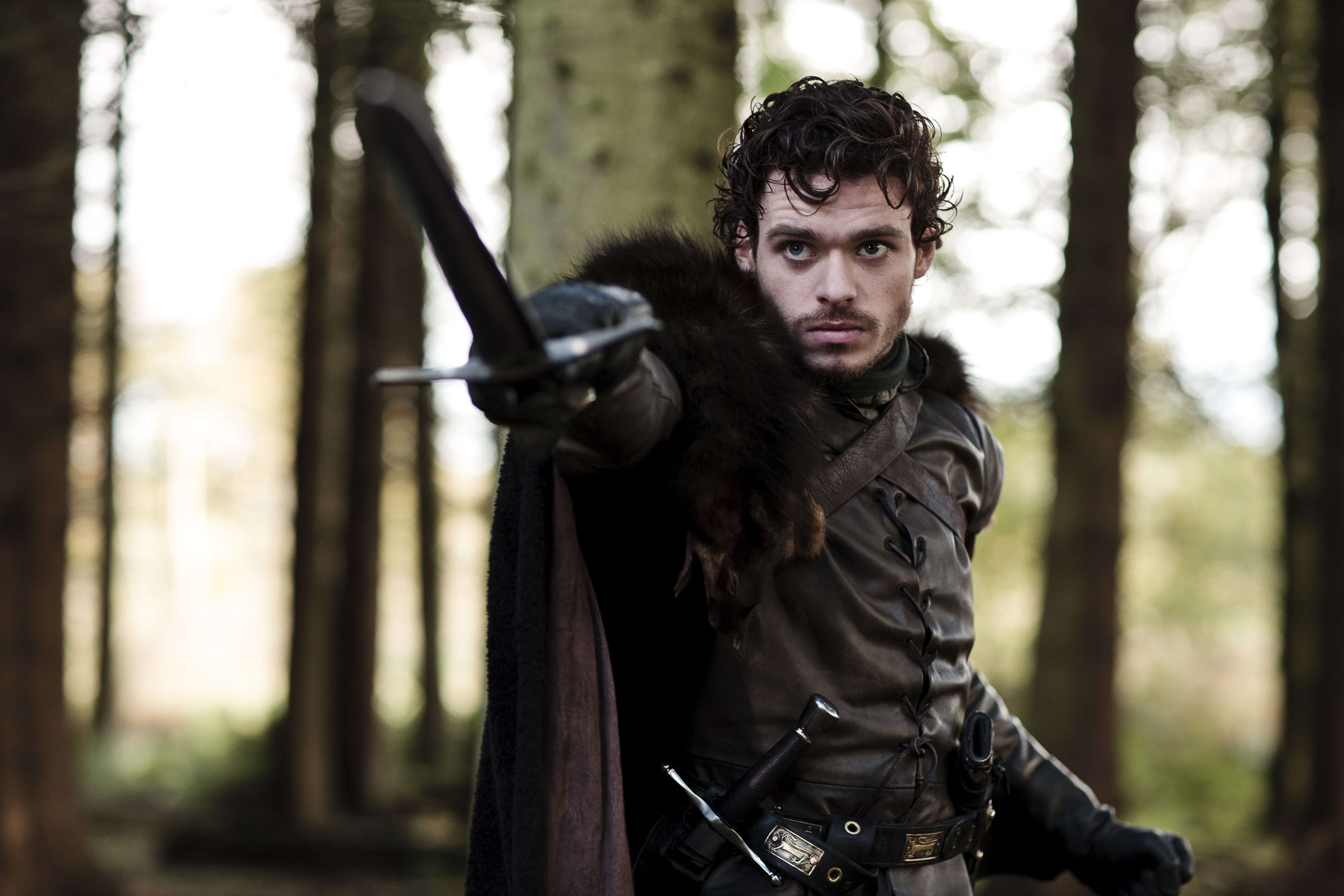 Game of Thrones, TV series, Robb Stark, swords, House Stark, Richard Madden - desktop wallpaper