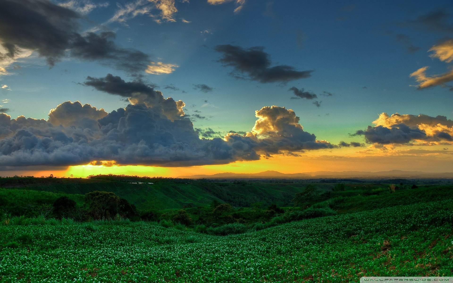 sunset, clouds, landscapes, nature, Philippines - desktop wallpaper