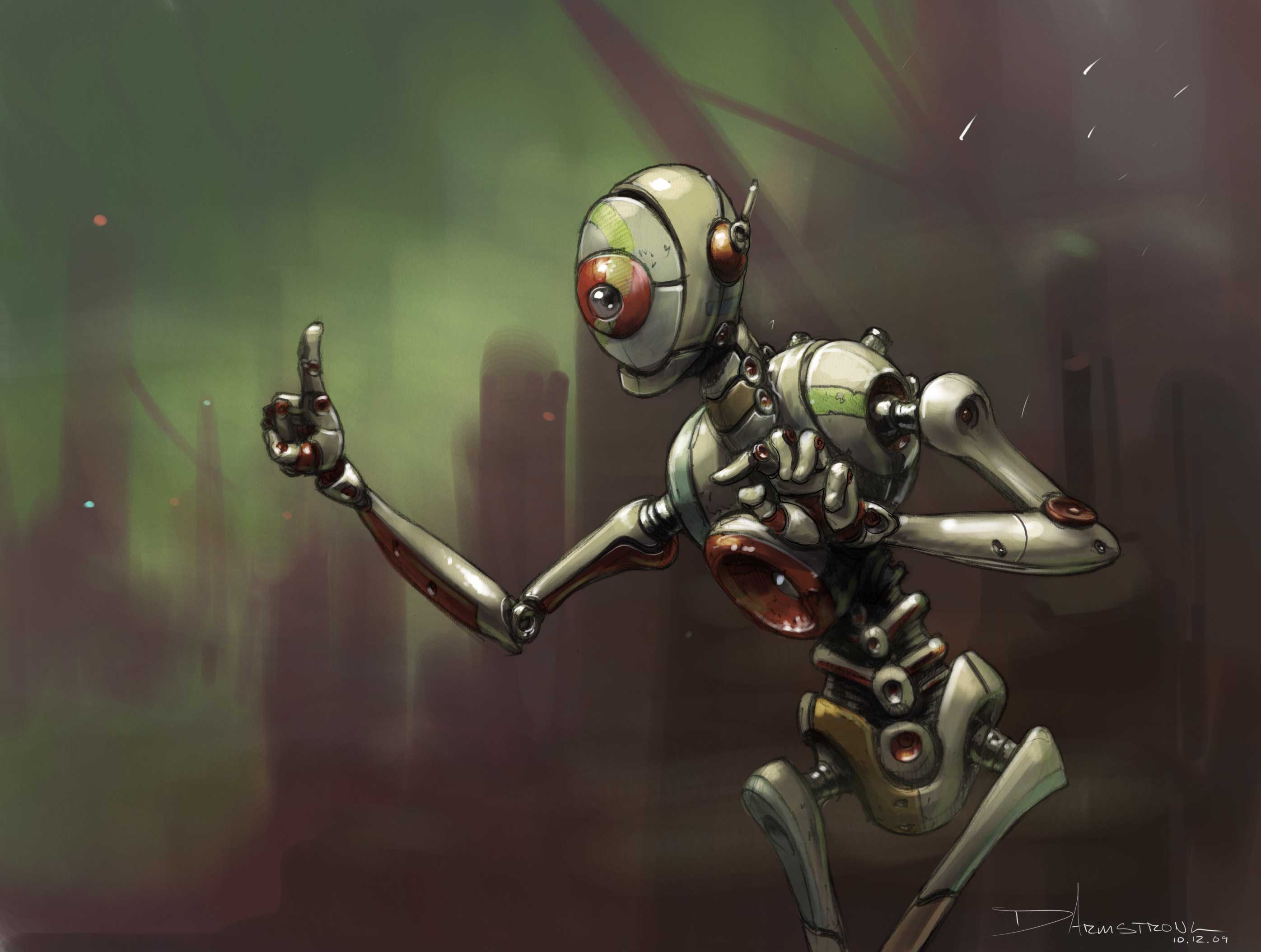 robots, science fiction, artwork - desktop wallpaper