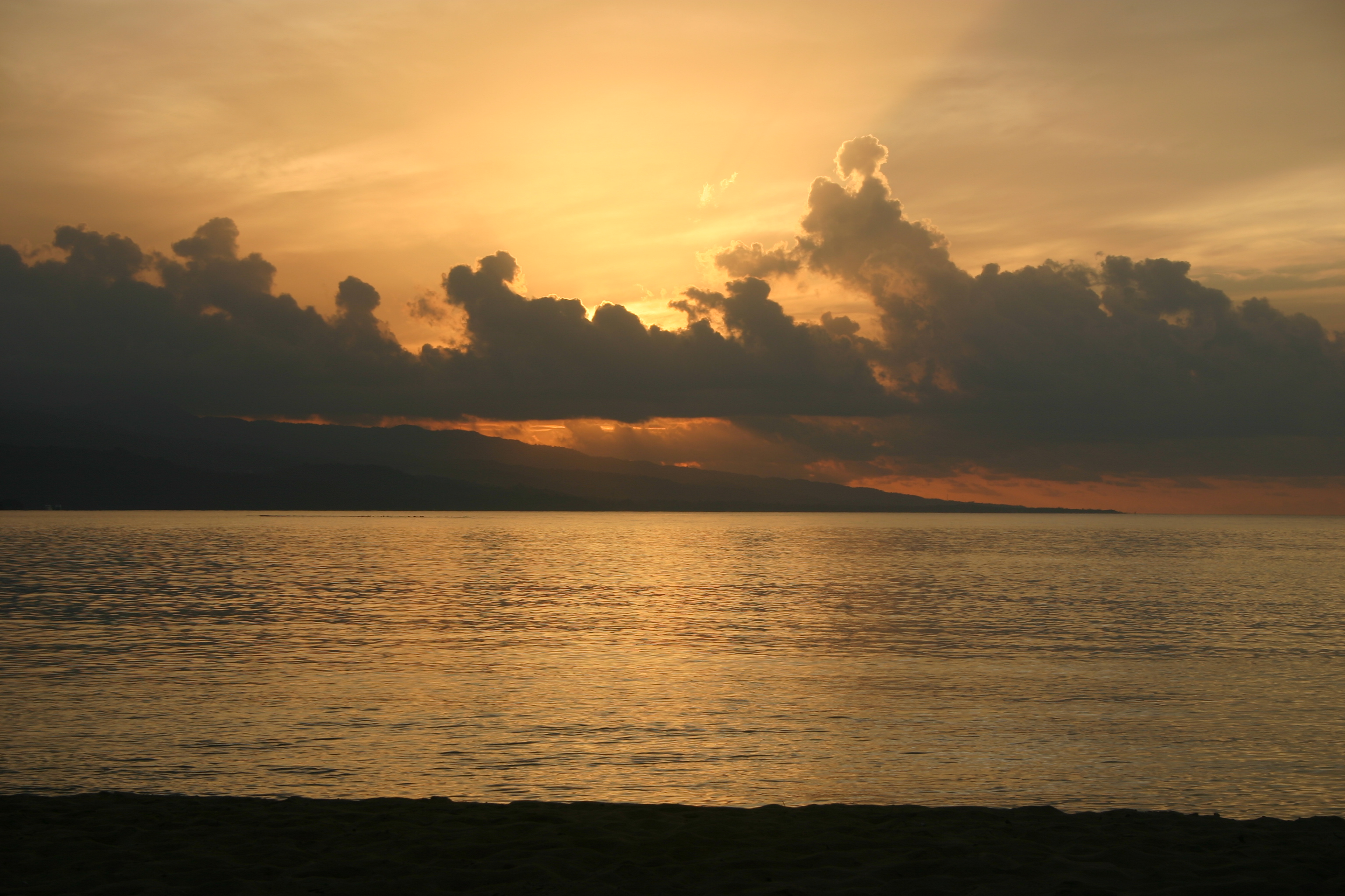 sunset, clouds, skyscapes, sea, beaches - desktop wallpaper