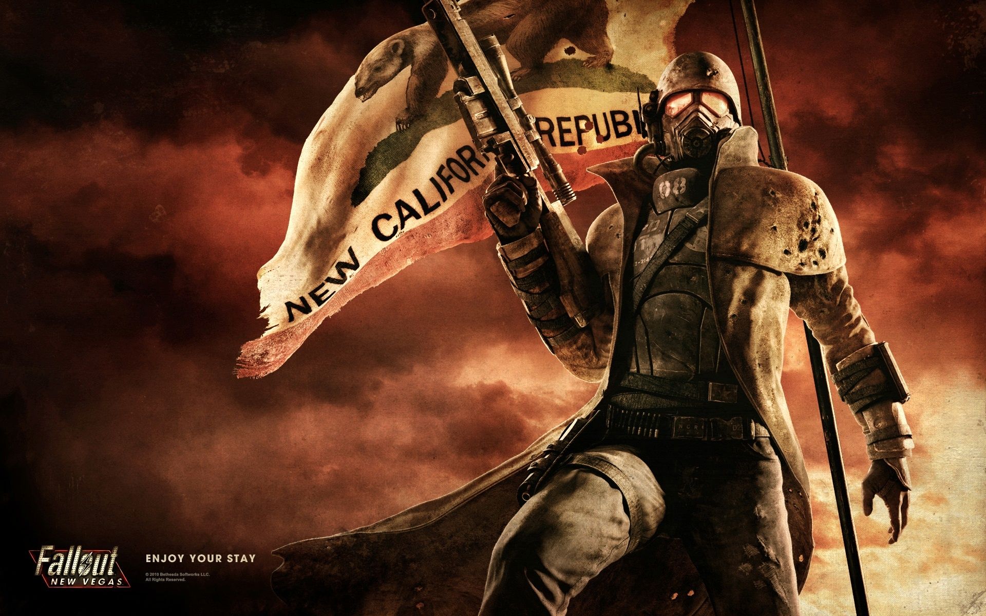 rifles, video games, weapons, artwork, Fallout: New Vegas, Bethesda Softworks - desktop wallpaper