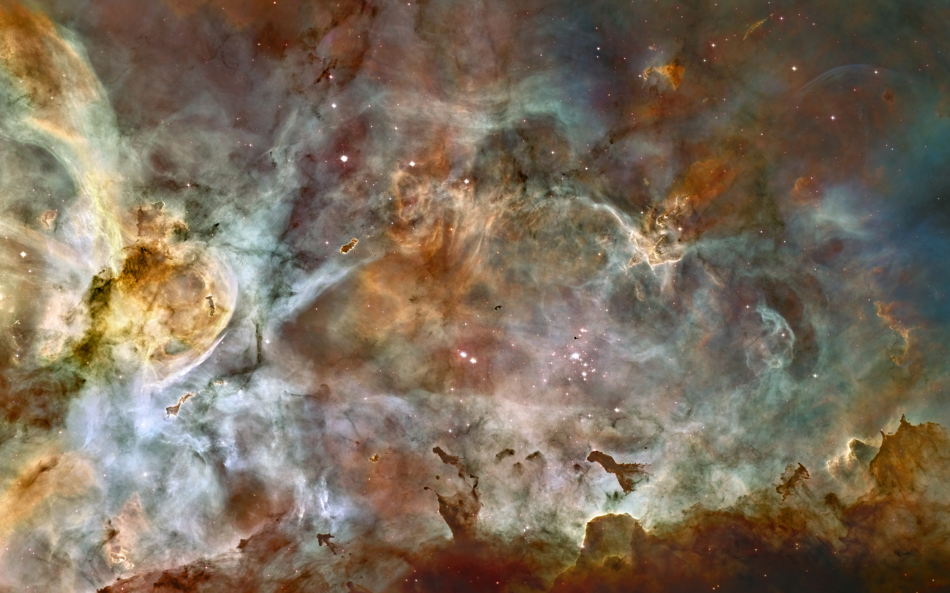 outer space, Carina nebula - desktop wallpaper