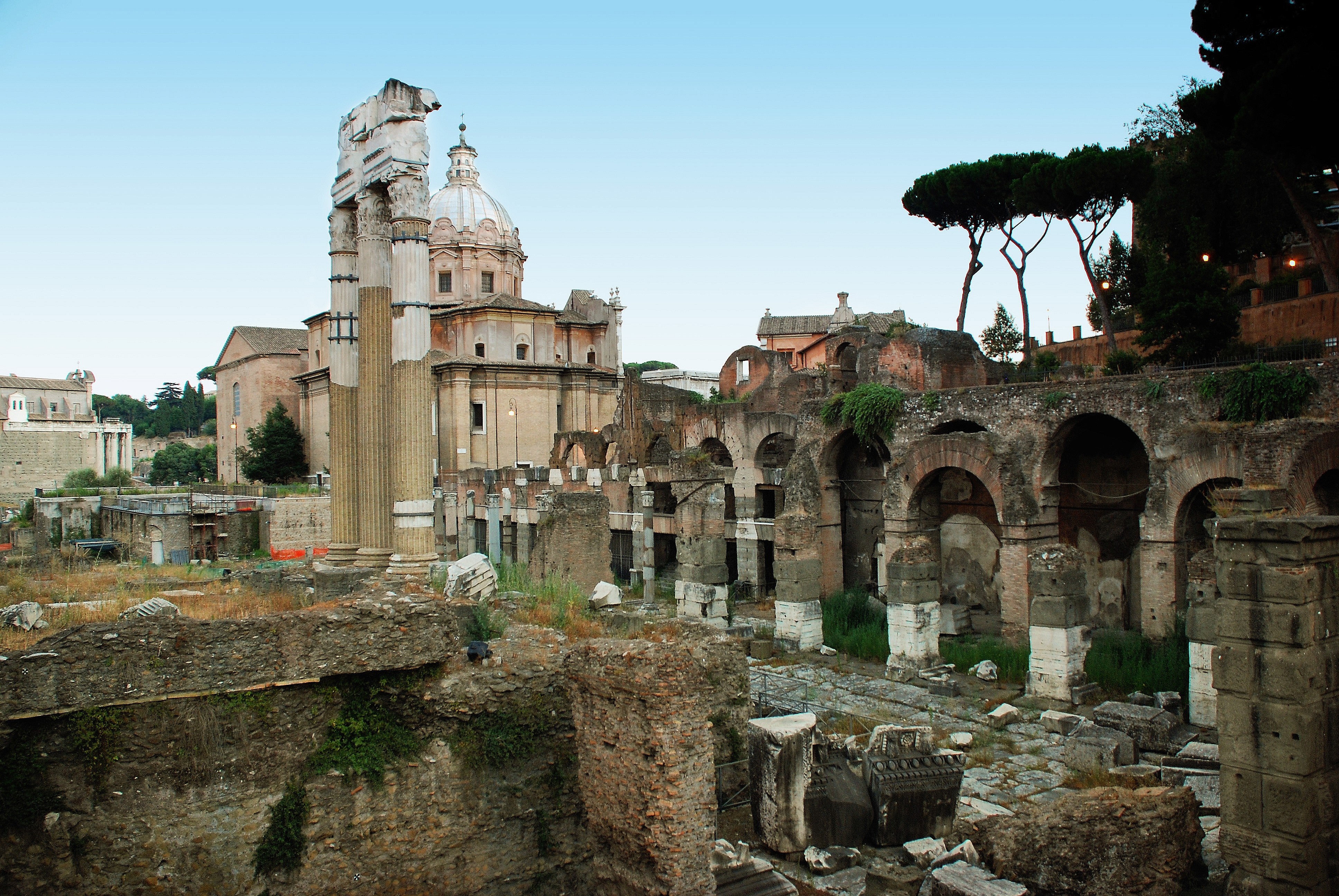 landscapes, ruins, architecture, Rome, Italy, roman forum - desktop wallpaper