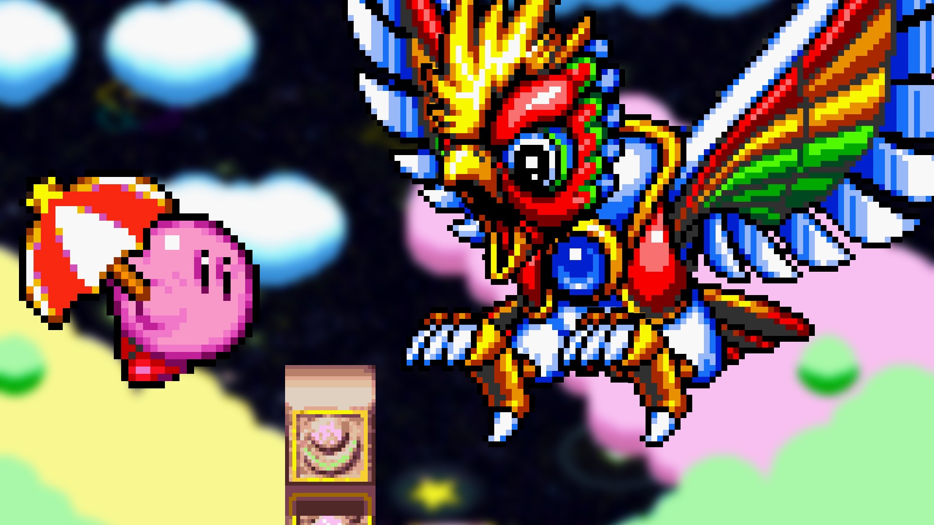 Kirby, pixel art - desktop wallpaper