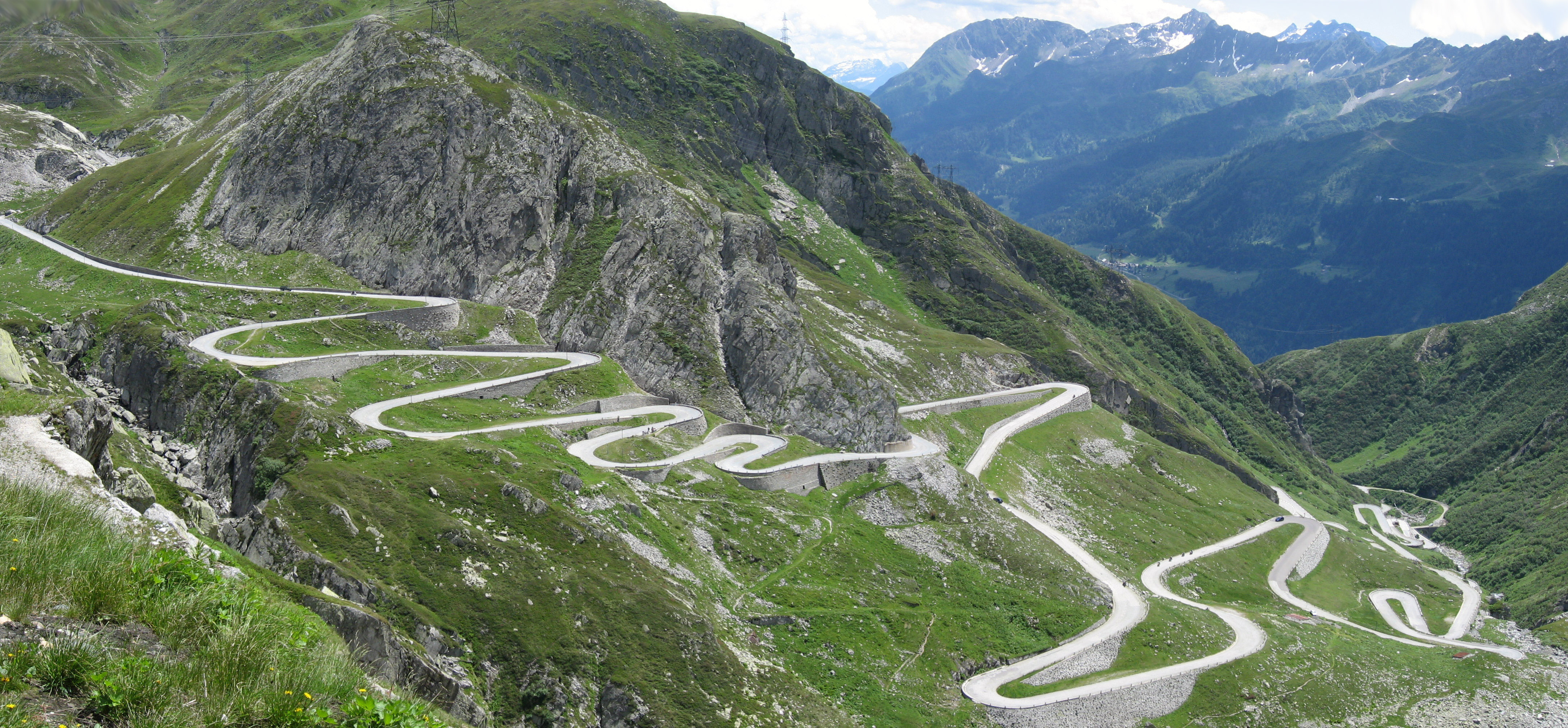 mountains, landscapes, valleys, Switzerland, Gotthard Pass - desktop wallpaper