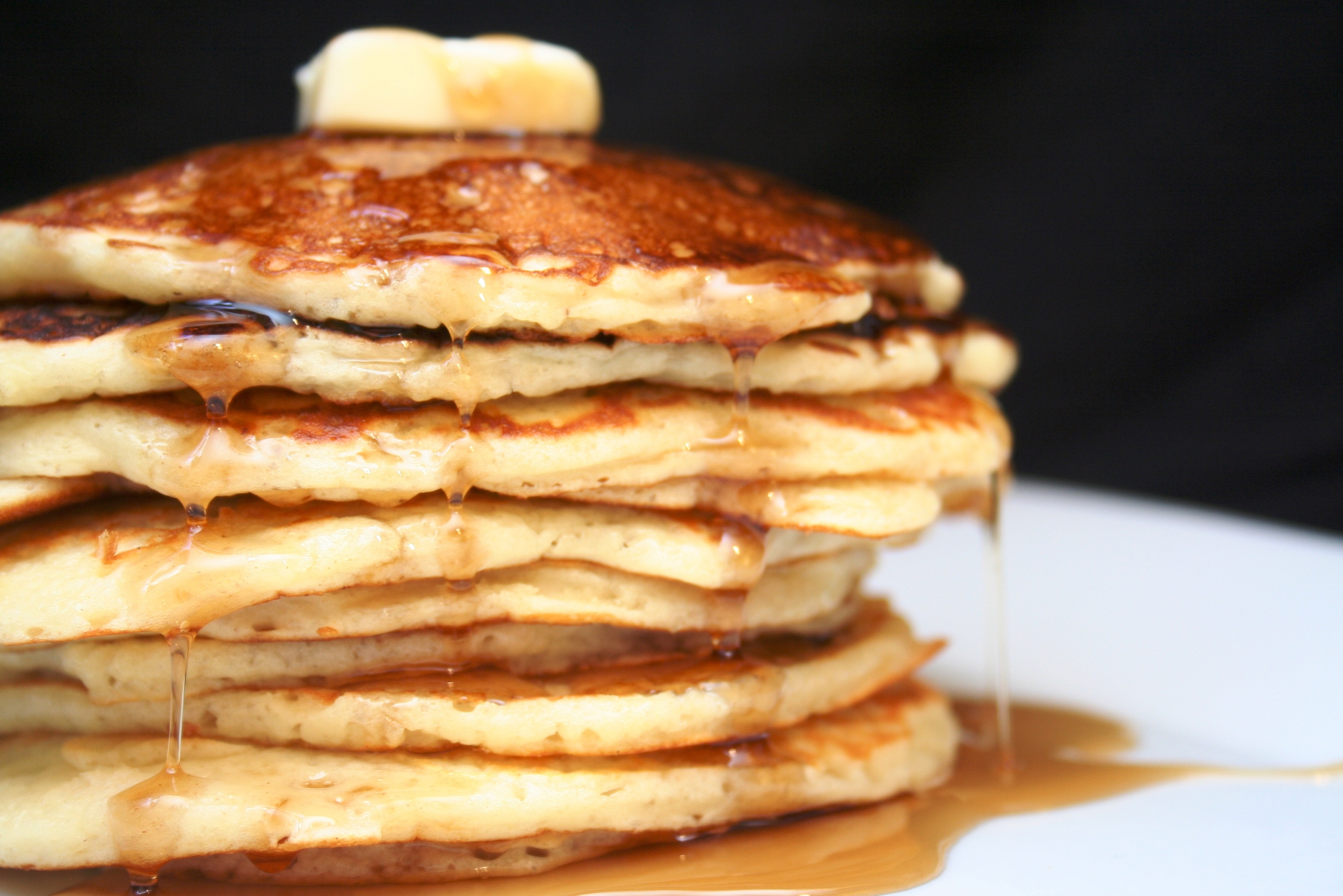 food, pancakes, maple syrup, butter - desktop wallpaper