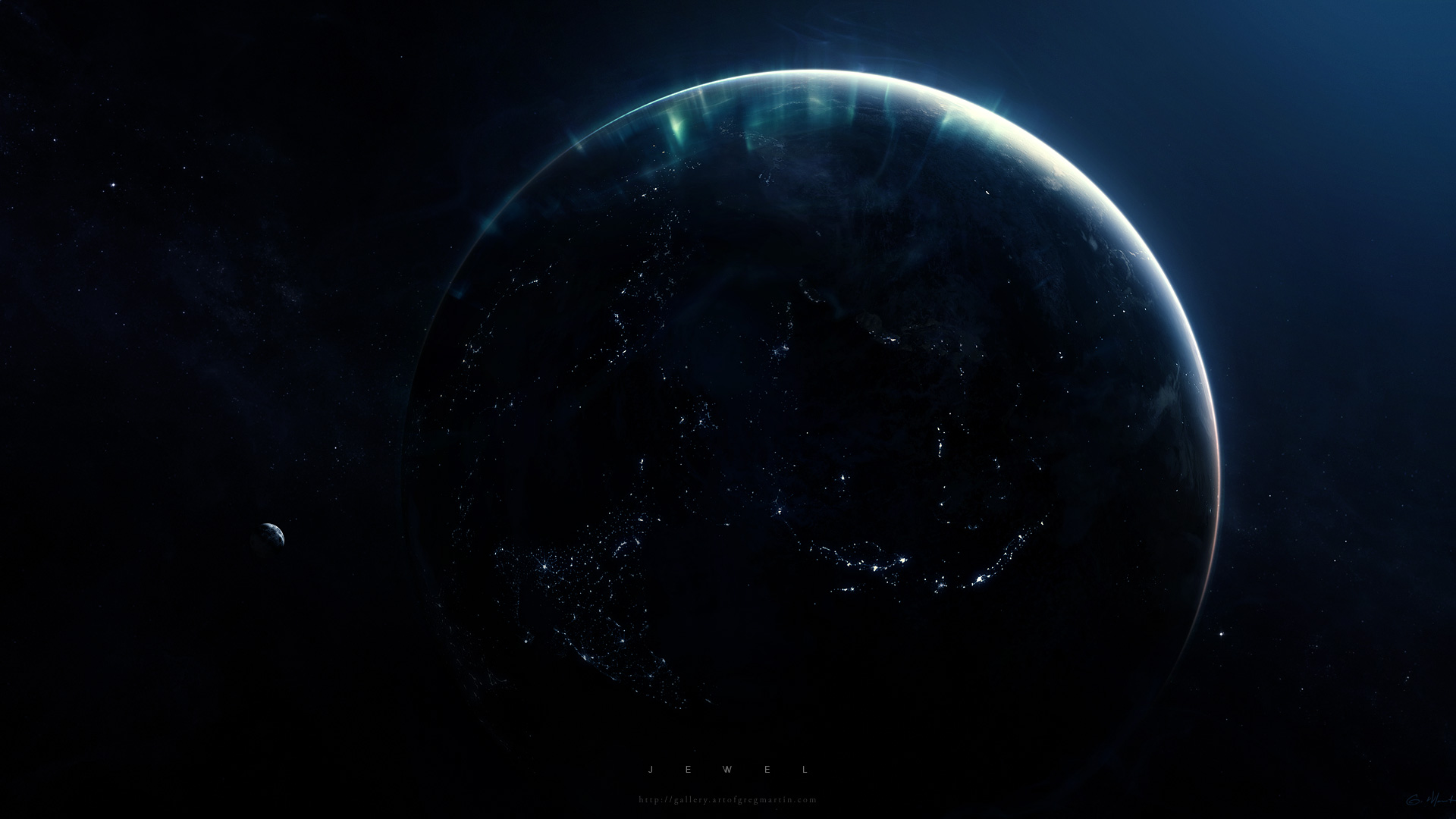 outer space, planets, Greg Martin - desktop wallpaper