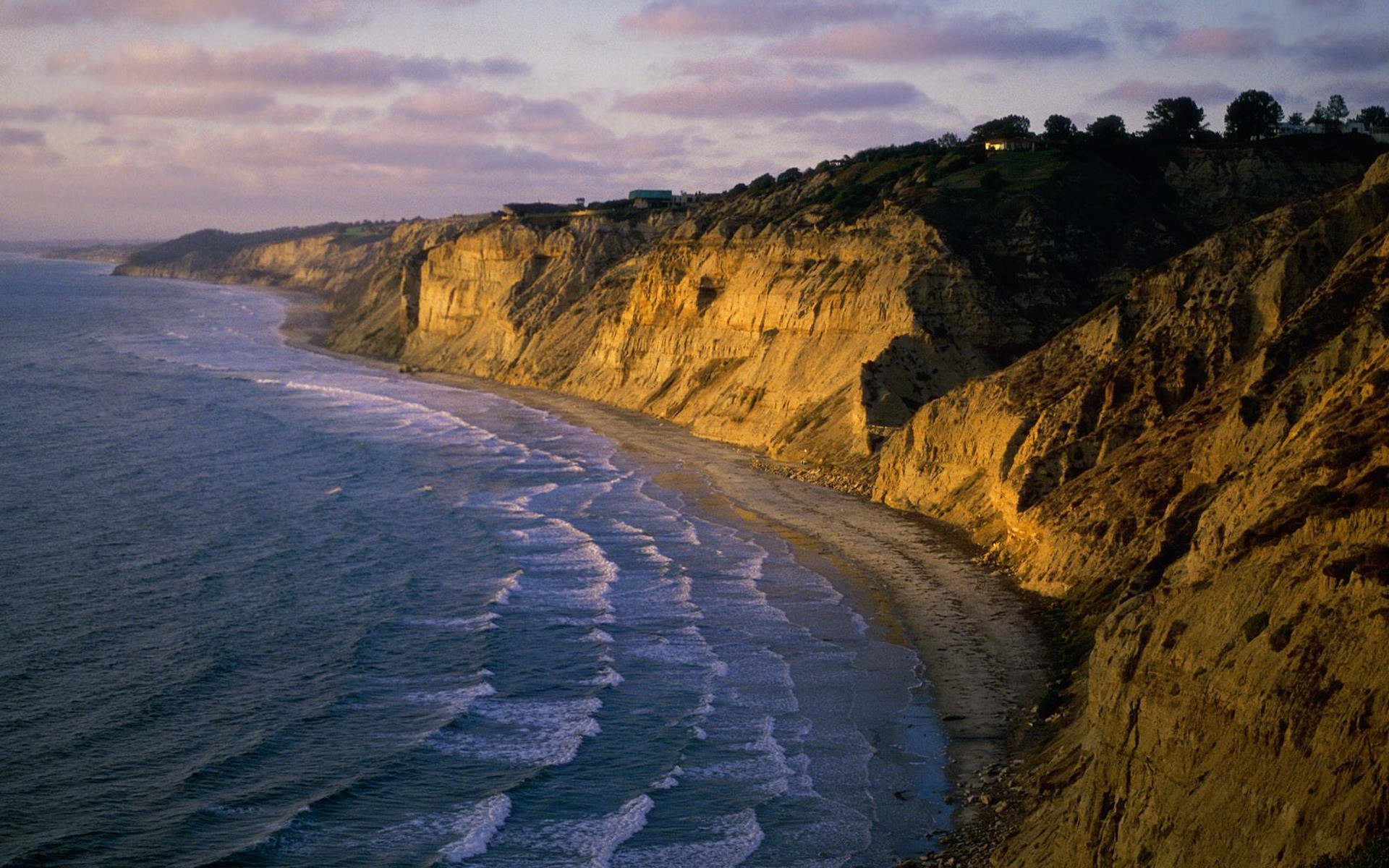 coast, cliffs, sea - desktop wallpaper