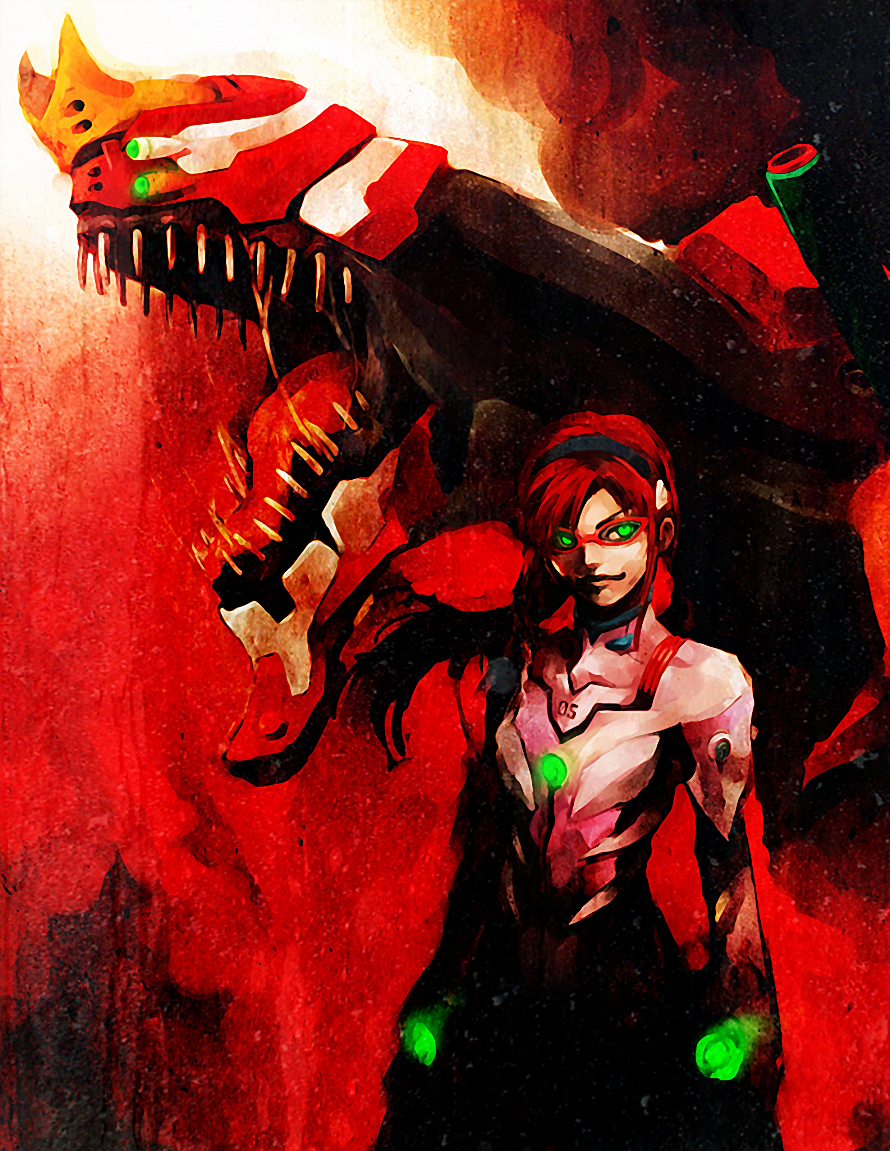 Neon Genesis Evangelion, Makinami Mari Illustrious, artwork - desktop wallpaper