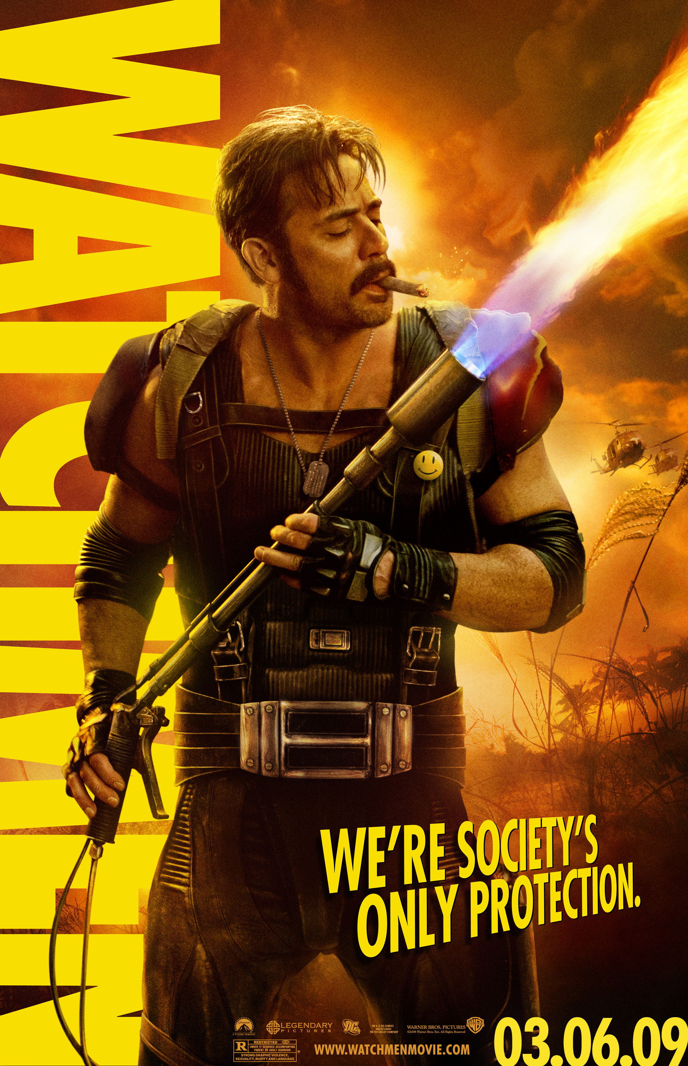Watchmen, The Comedian, Jeffrey Dean Morgan, movie posters - desktop wallpaper
