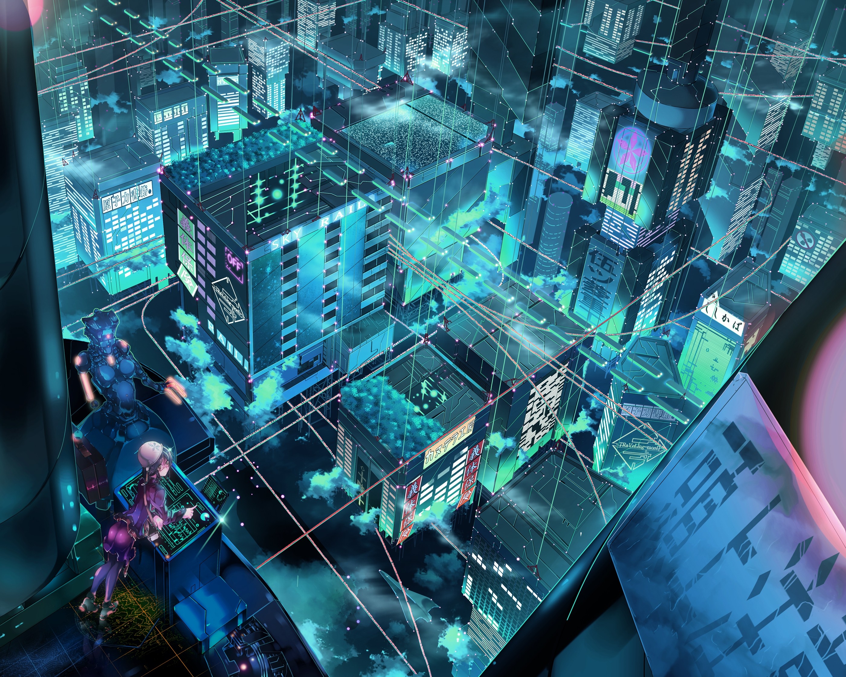 landscapes, cityscapes, robots, fantasy art, science fiction - desktop wallpaper