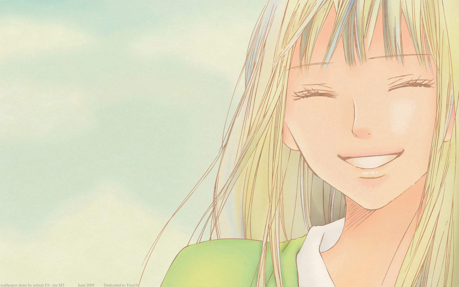 blondes, Kimi ni Todoke, smiling, Kuronuma Sawako, anime girls - desktop wallpaper