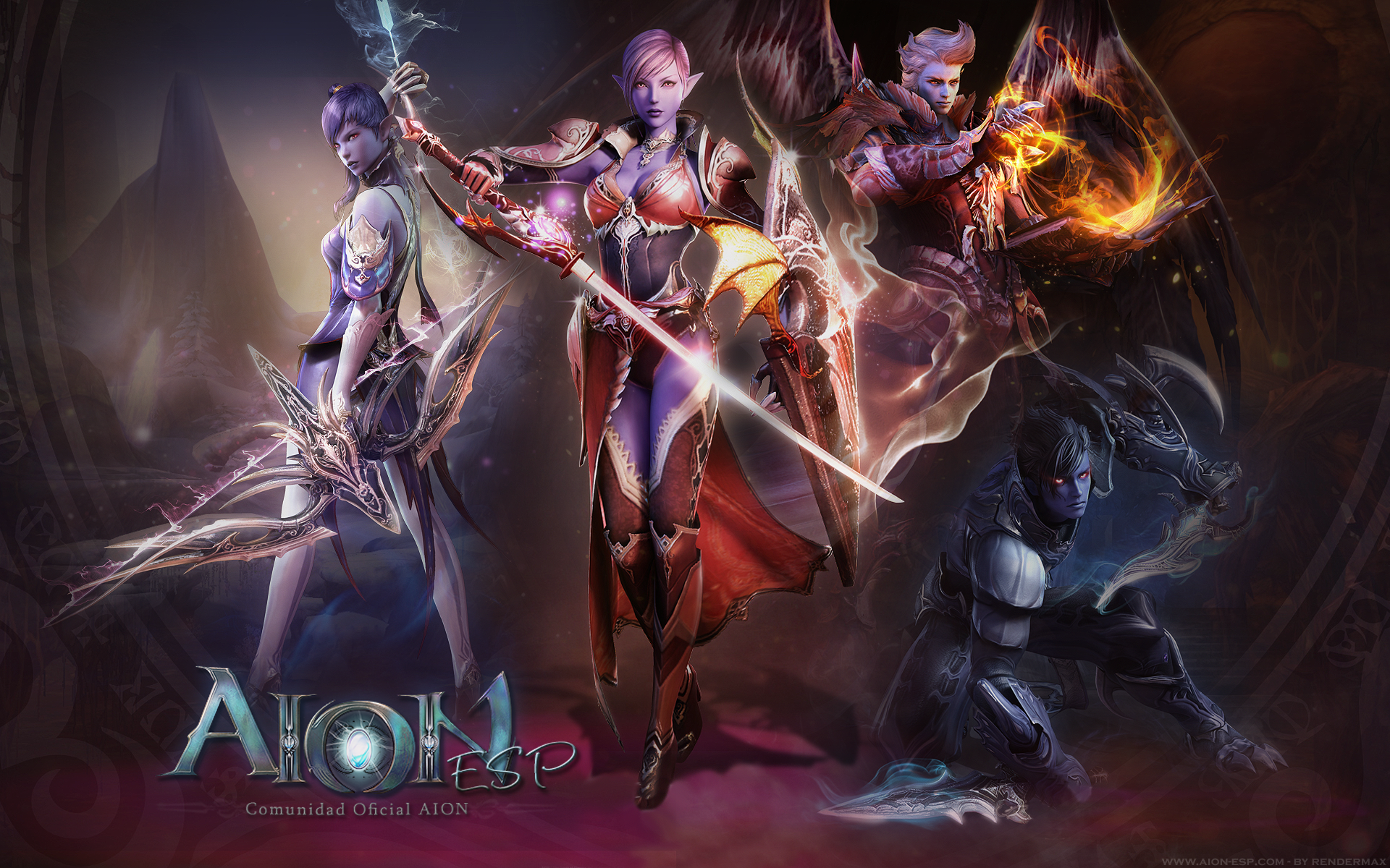 Aion, MMORPG, asmodian - desktop wallpaper