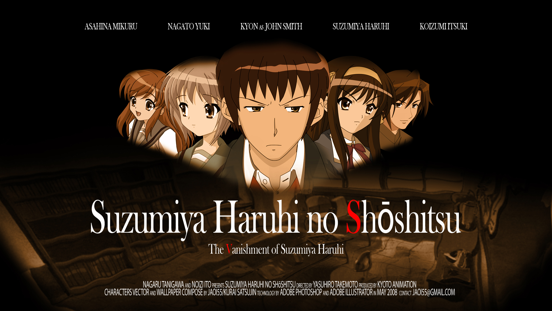 The Melancholy of Haruhi Suzumiya, The Disappearance Of Haruhi Suzumiya - desktop wallpaper