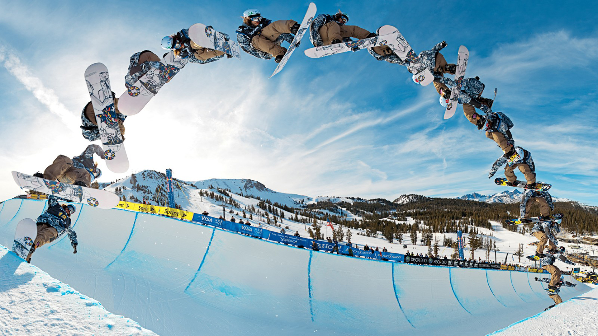 snowboarding, half pipe - desktop wallpaper