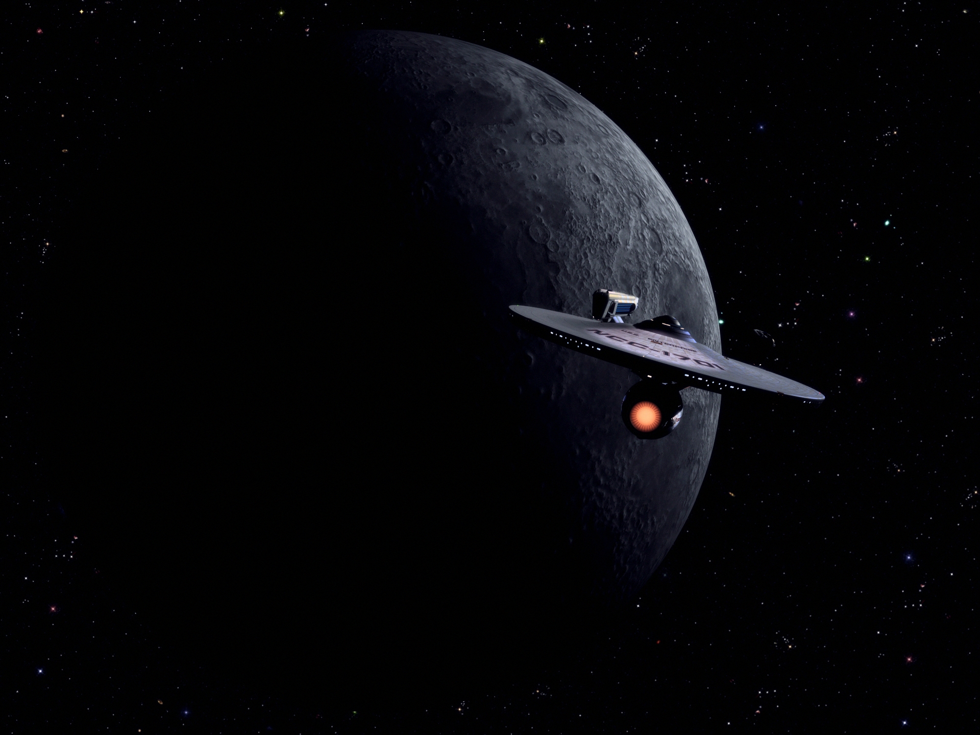 outer space, Star Trek, planets, Enterprise - desktop wallpaper