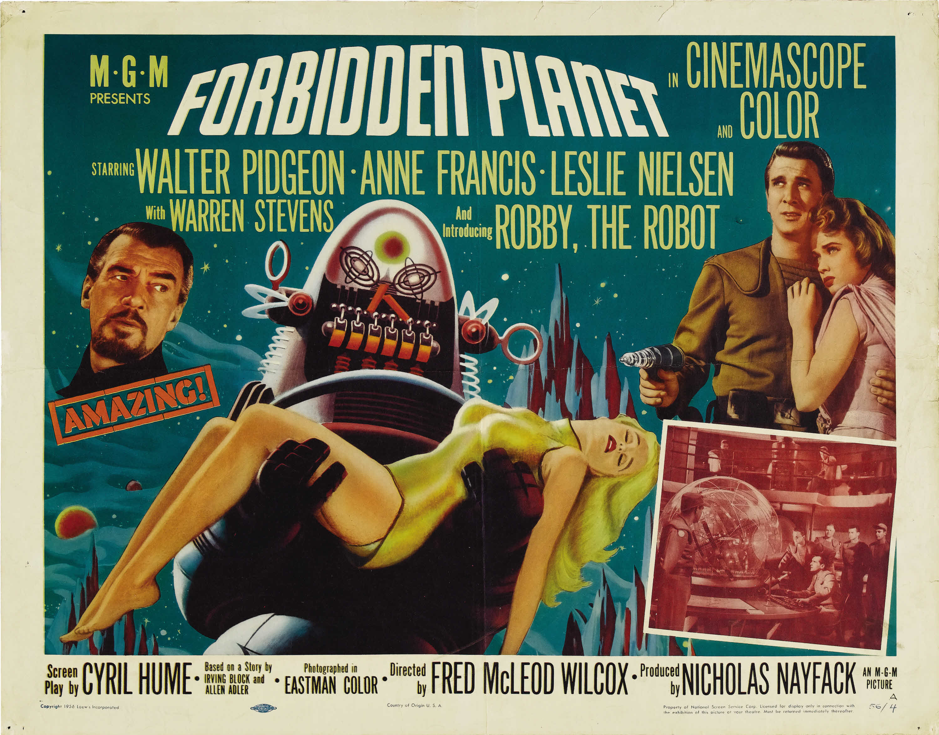 Forbidden Planet, Leslie Nielsen - desktop wallpaper