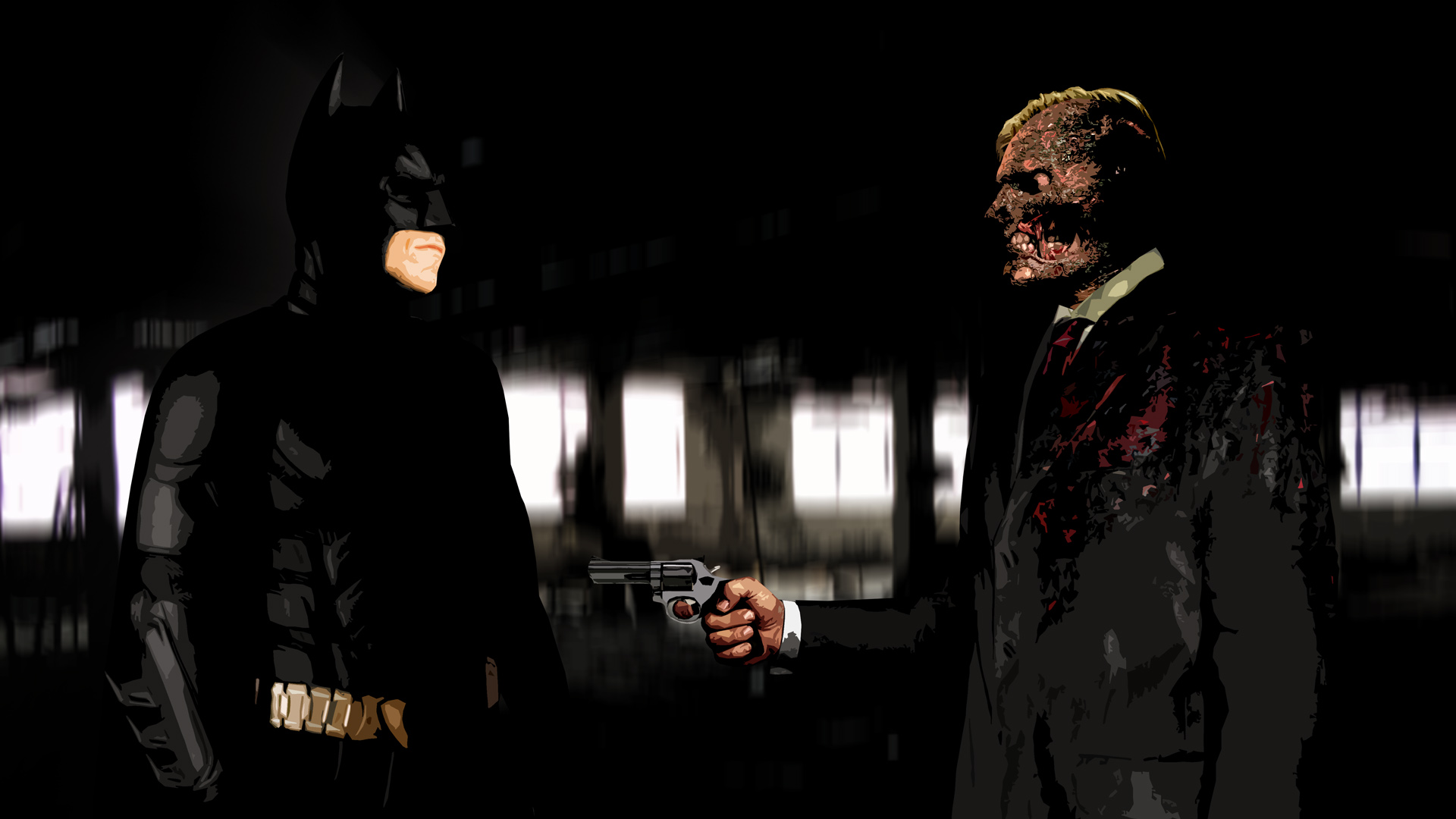 Batman, Two-Face, The Dark Knight - desktop wallpaper