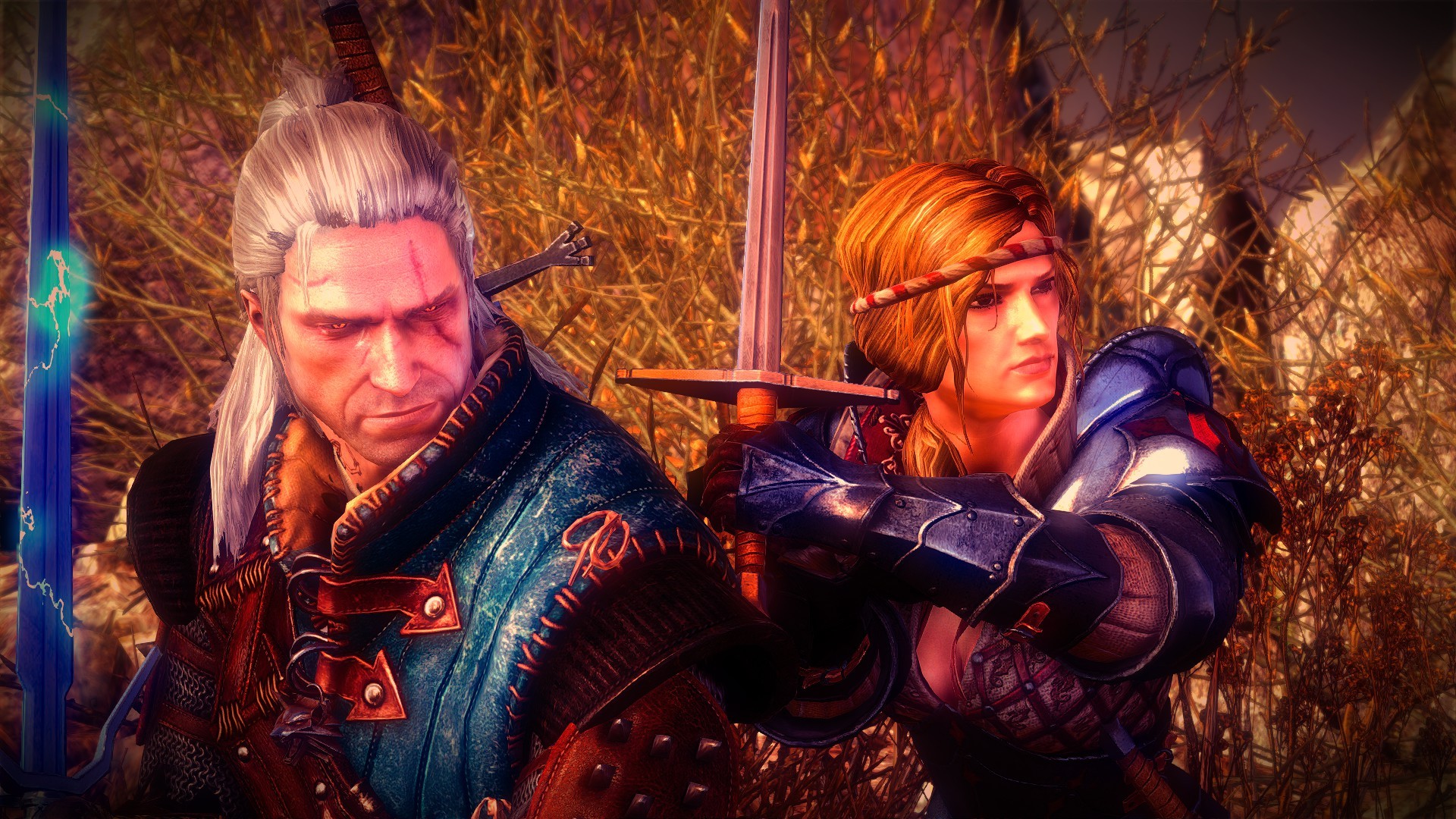 Geralt of Rivia, The Witcher 2: Assassins of Kings, Saskia - desktop wallpaper