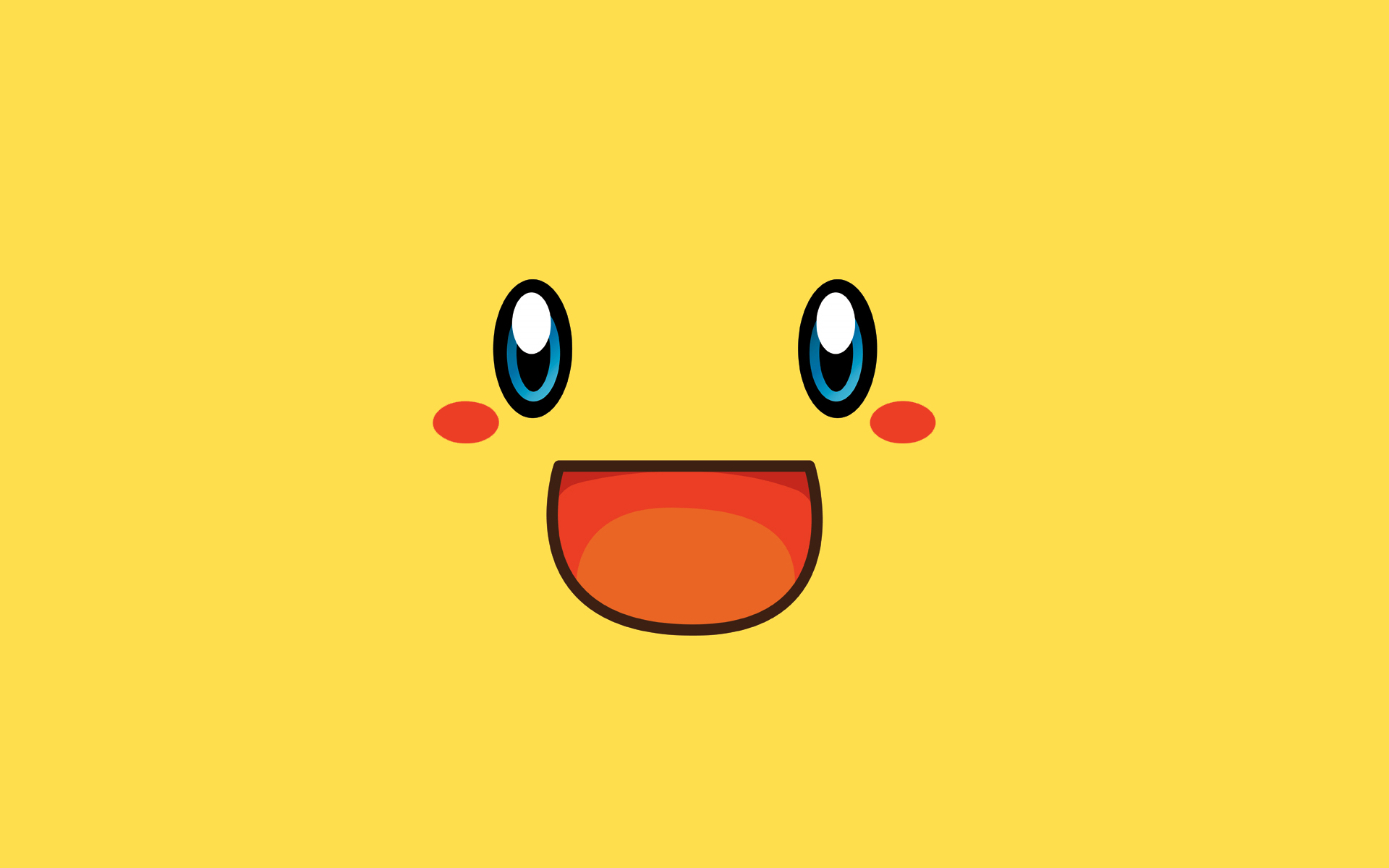 minimalistic, yellow, Pikachu - desktop wallpaper