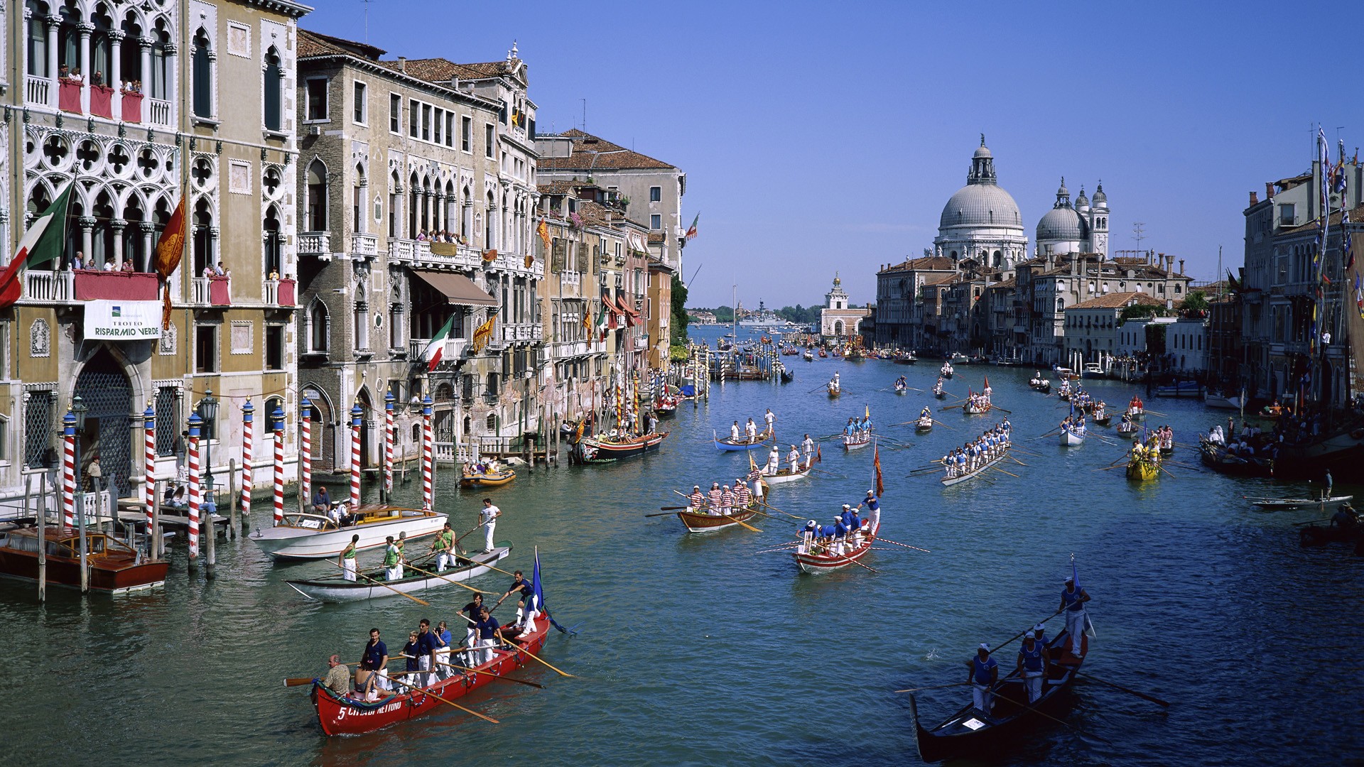 Venice, grand, Italy, gondolas, canal - desktop wallpaper