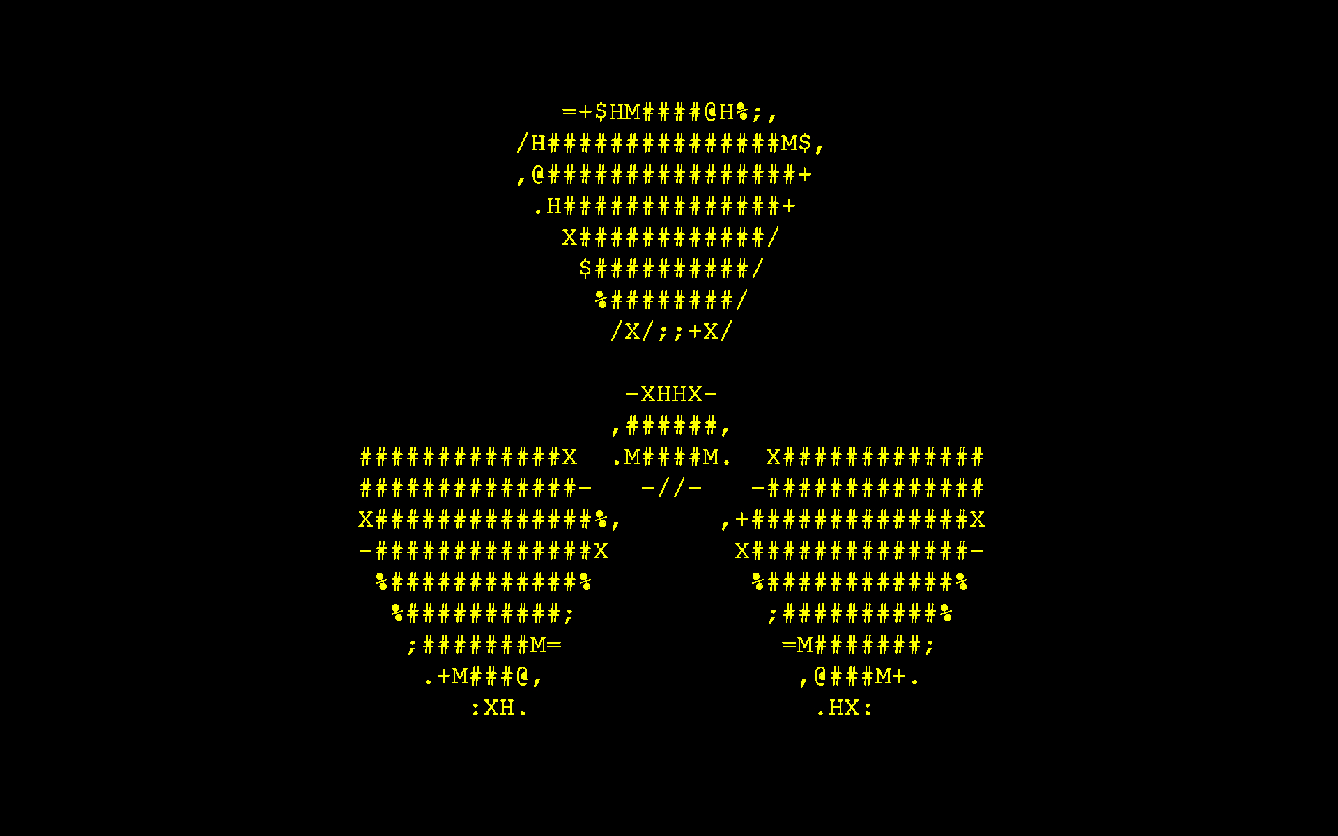 radioactive, ascii - desktop wallpaper