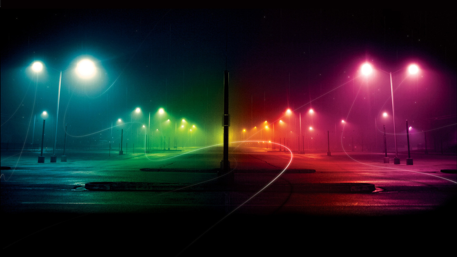 lights, rainbows - desktop wallpaper