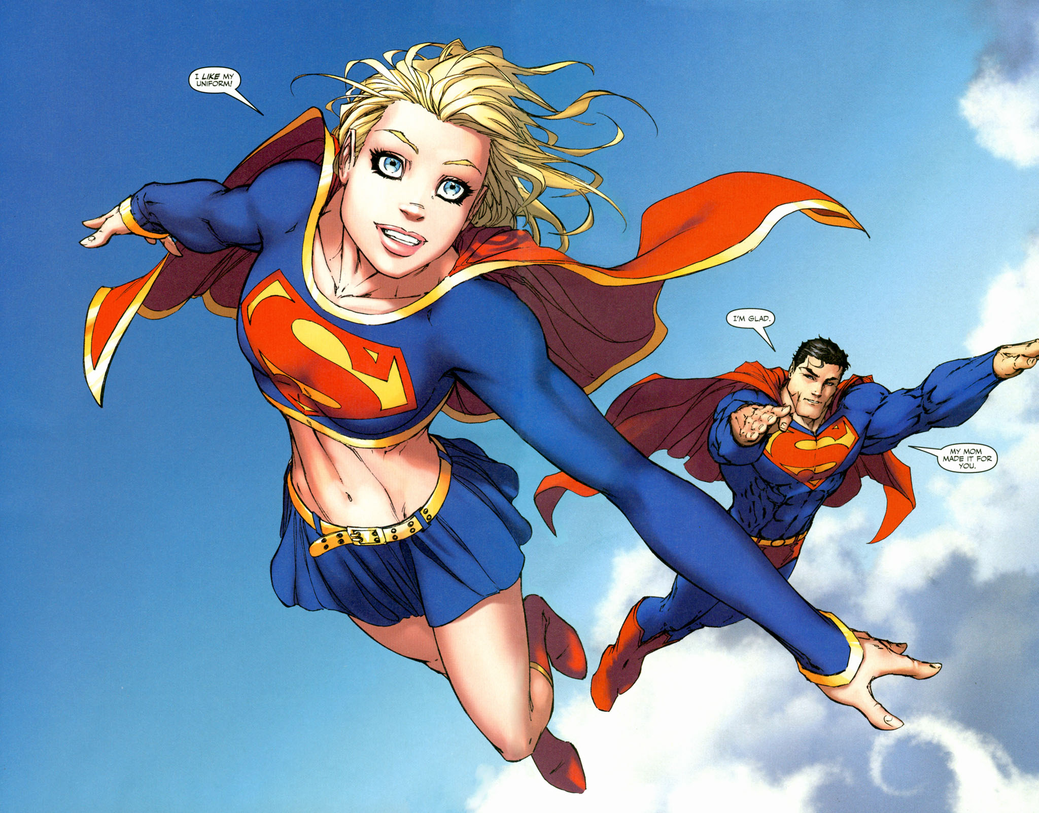 DC Comics, Superman, superheroes, Supergirl - desktop wallpaper