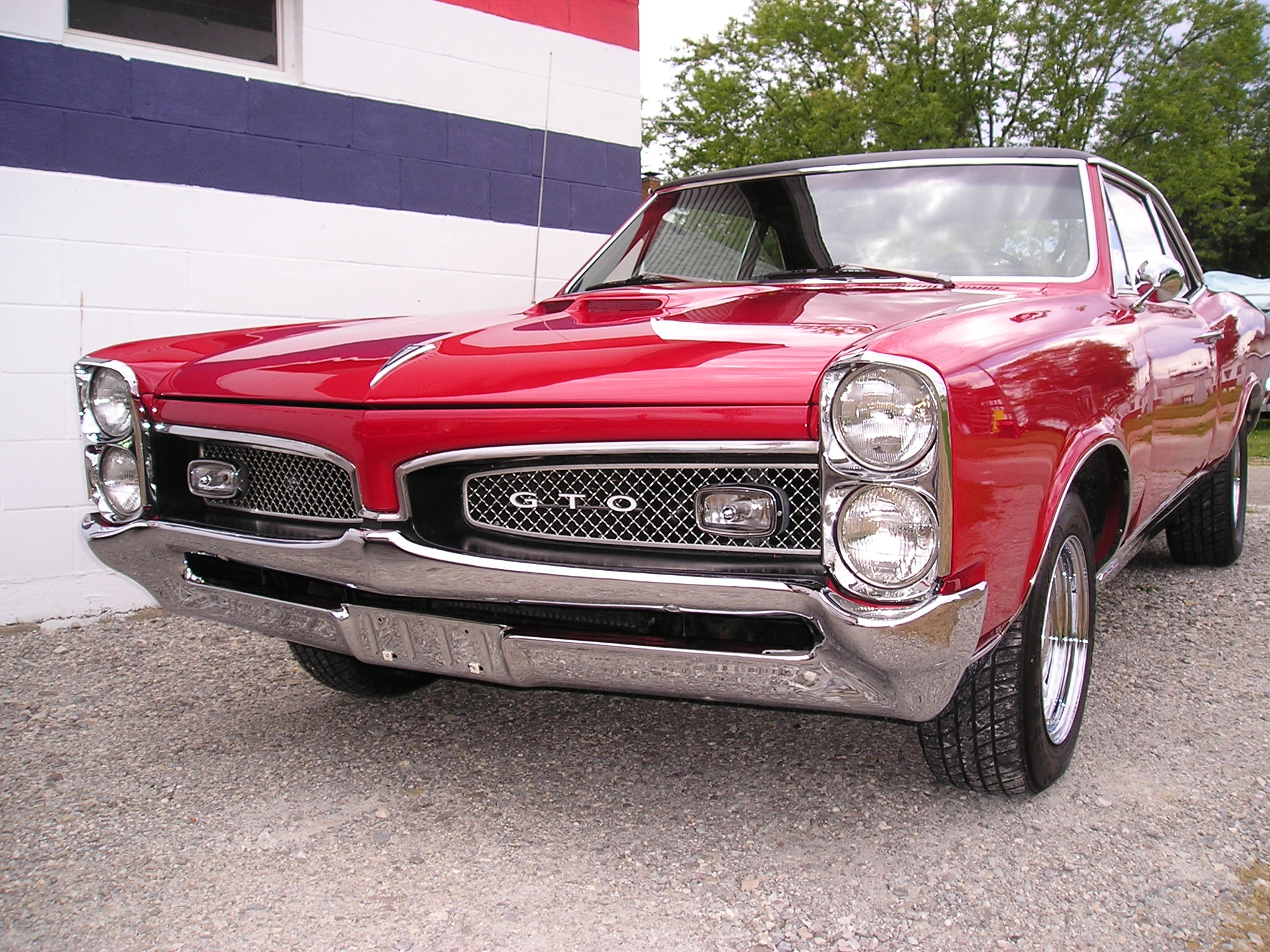 cars, vehicles, red cars, Pontiac GTO - desktop wallpaper