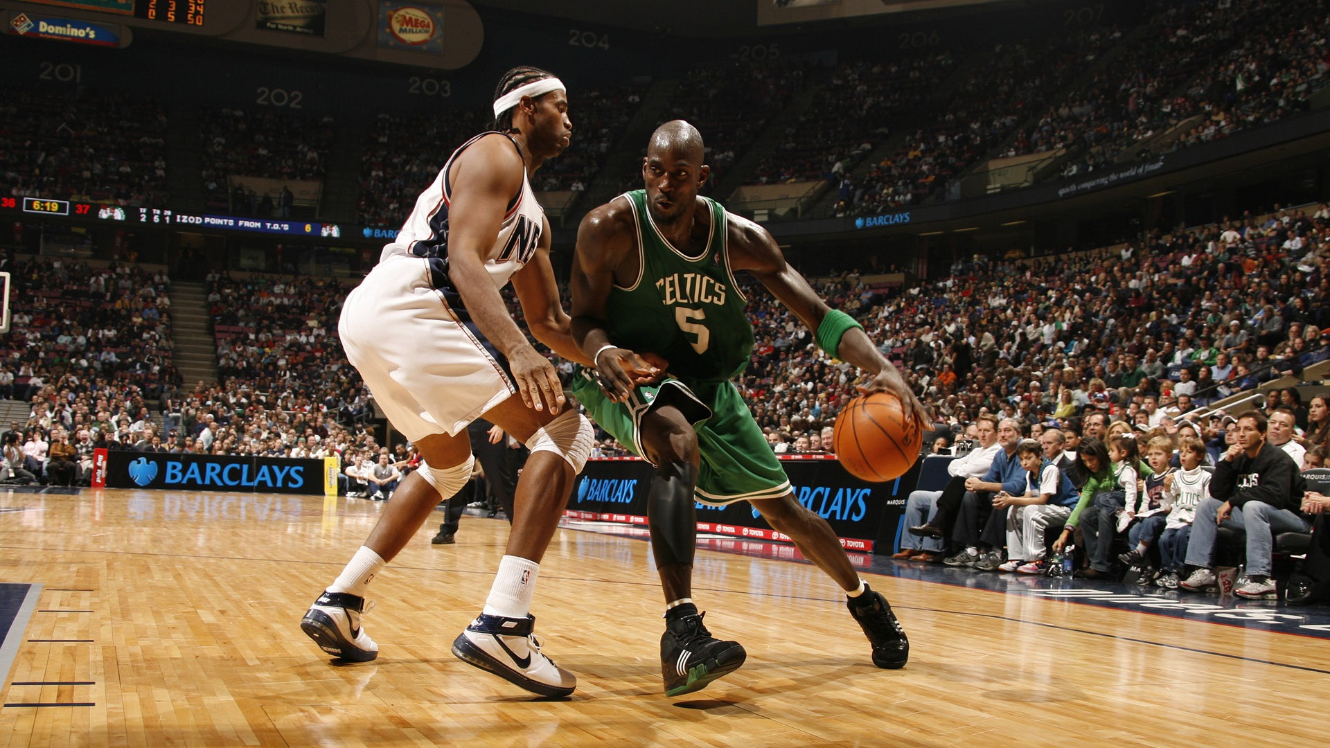 sports, NBA, basketball, Kevin Garnett, Boston Celtics, New Jersey Nets - desktop wallpaper