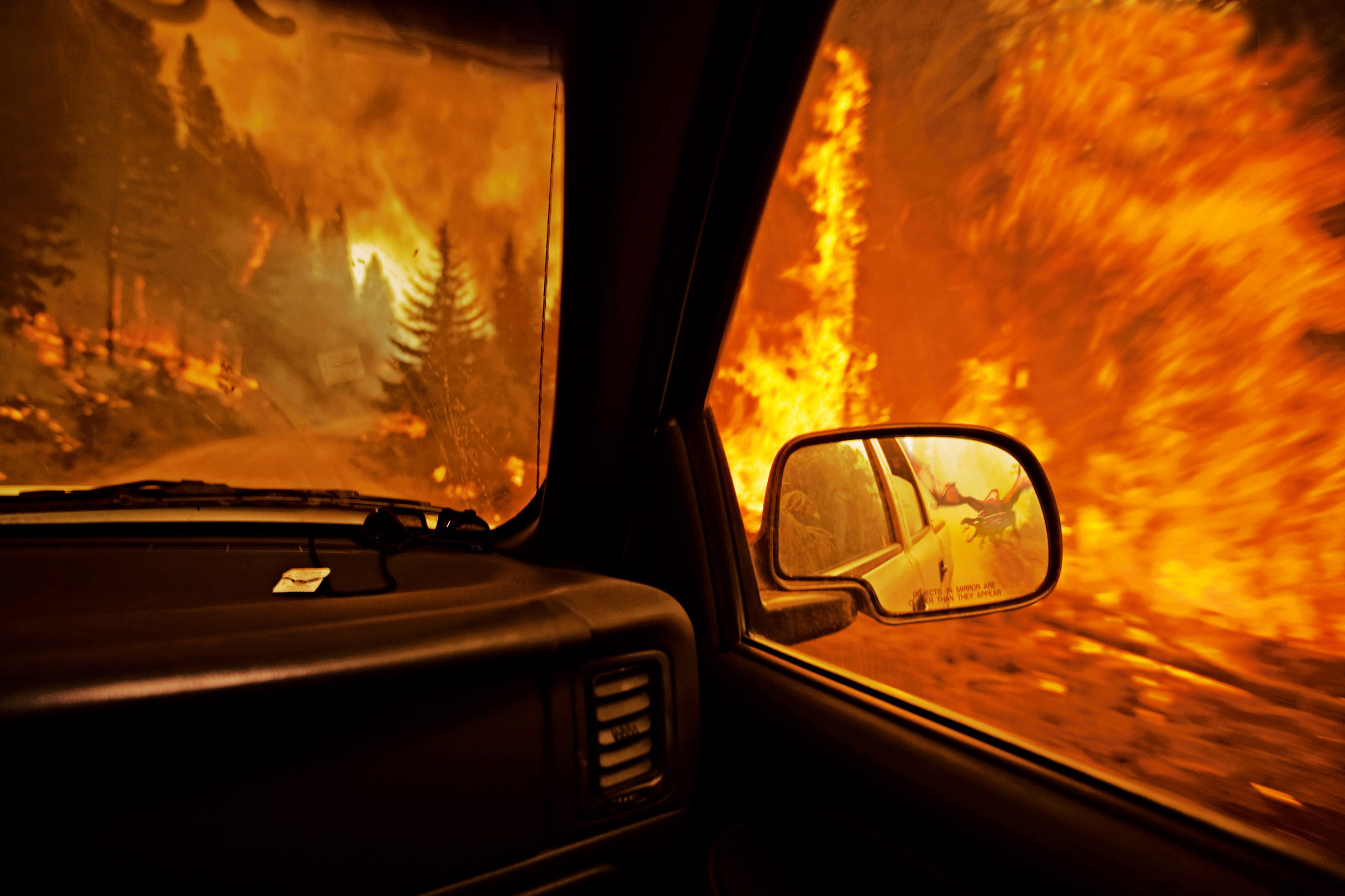 fire, side car mirror - desktop wallpaper