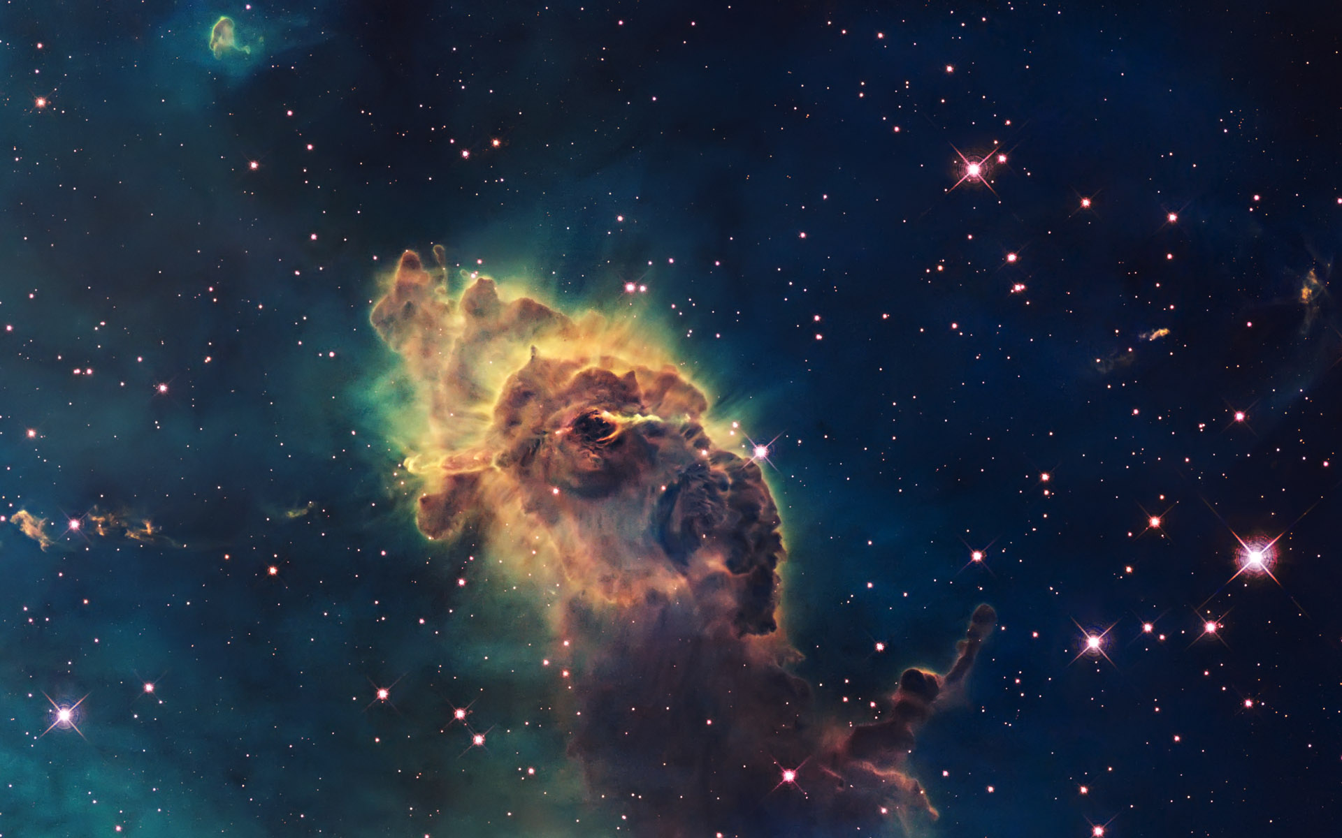 clouds, outer space, stars, galaxies, planets, nebulae, dust, Carina nebula - desktop wallpaper