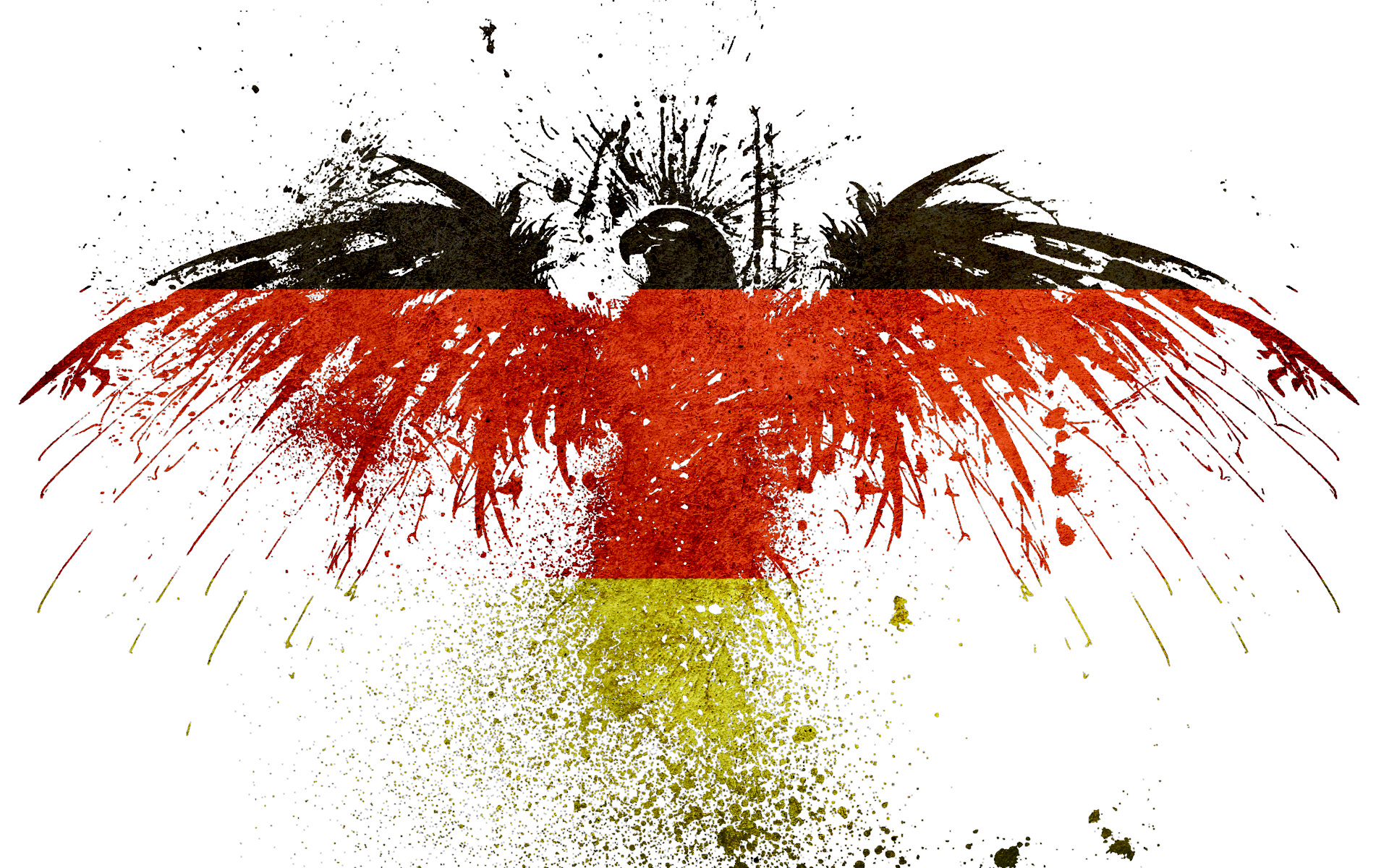 black, red, yellow, Germany, gold, eagles, hawk - desktop wallpaper