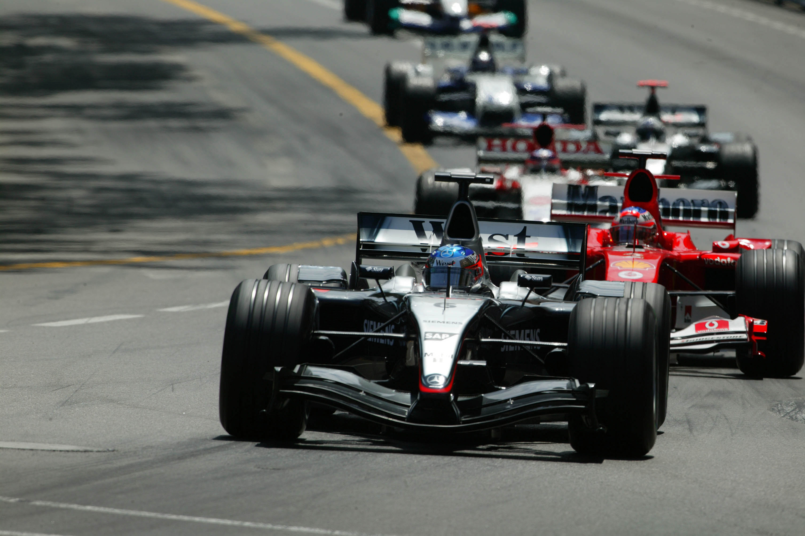 cars, Ferrari, Formula One, vehicles, Rubens Barrichello, Kimi Raikkonen - desktop wallpaper