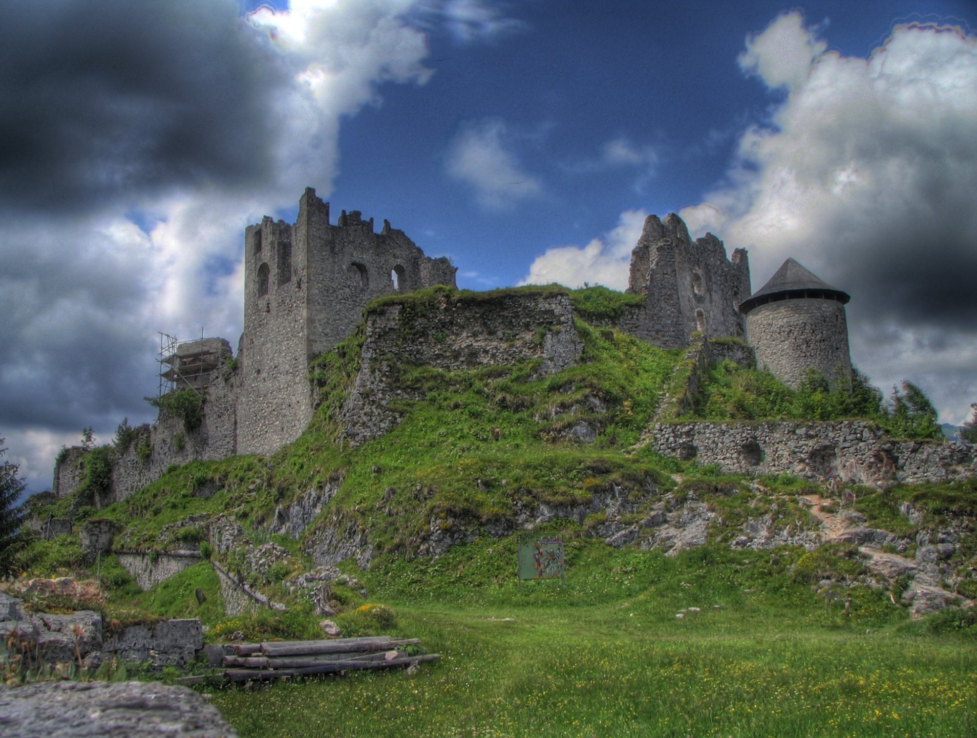castles, ruins, architecture, buildings, HDR photography - desktop wallpaper
