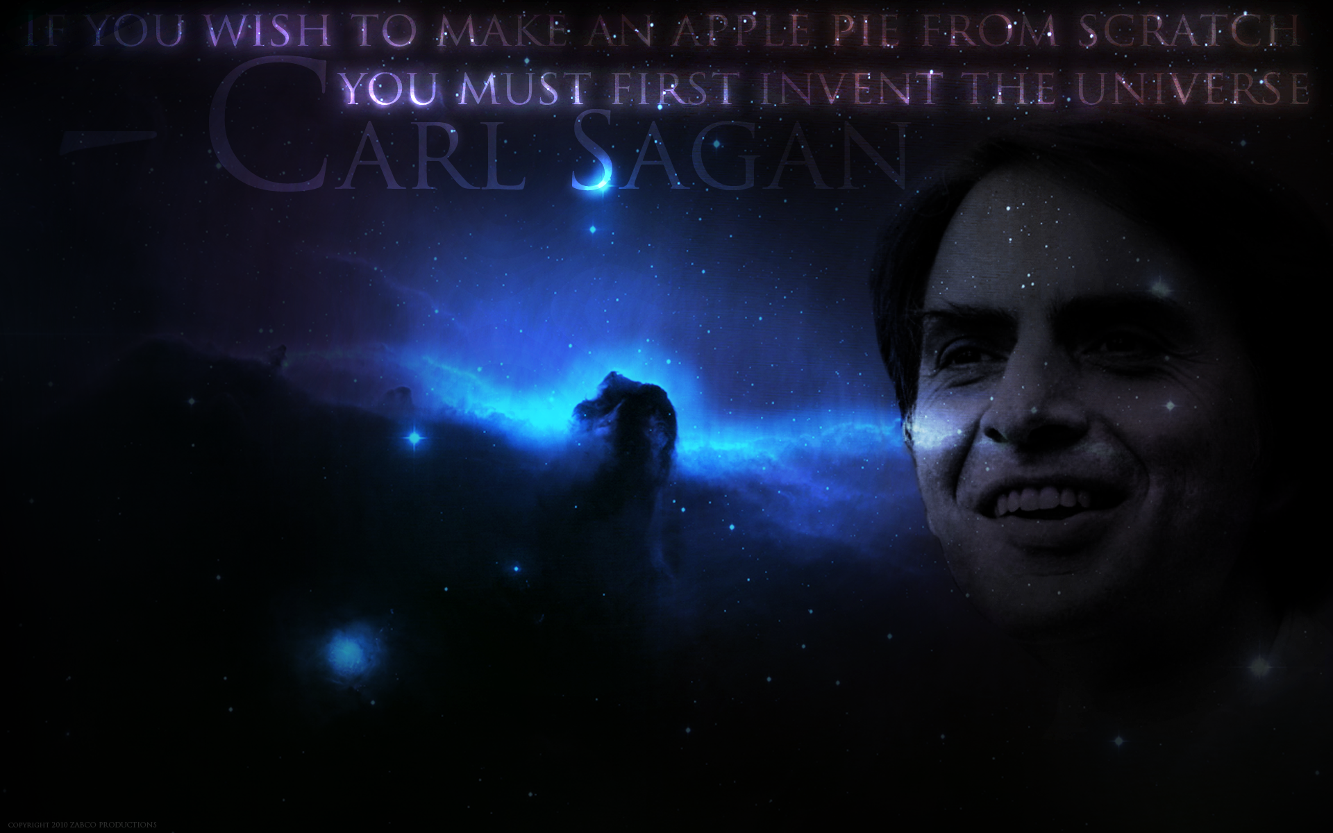 quotes, Carl Sagan, Horsehead Nebula - desktop wallpaper