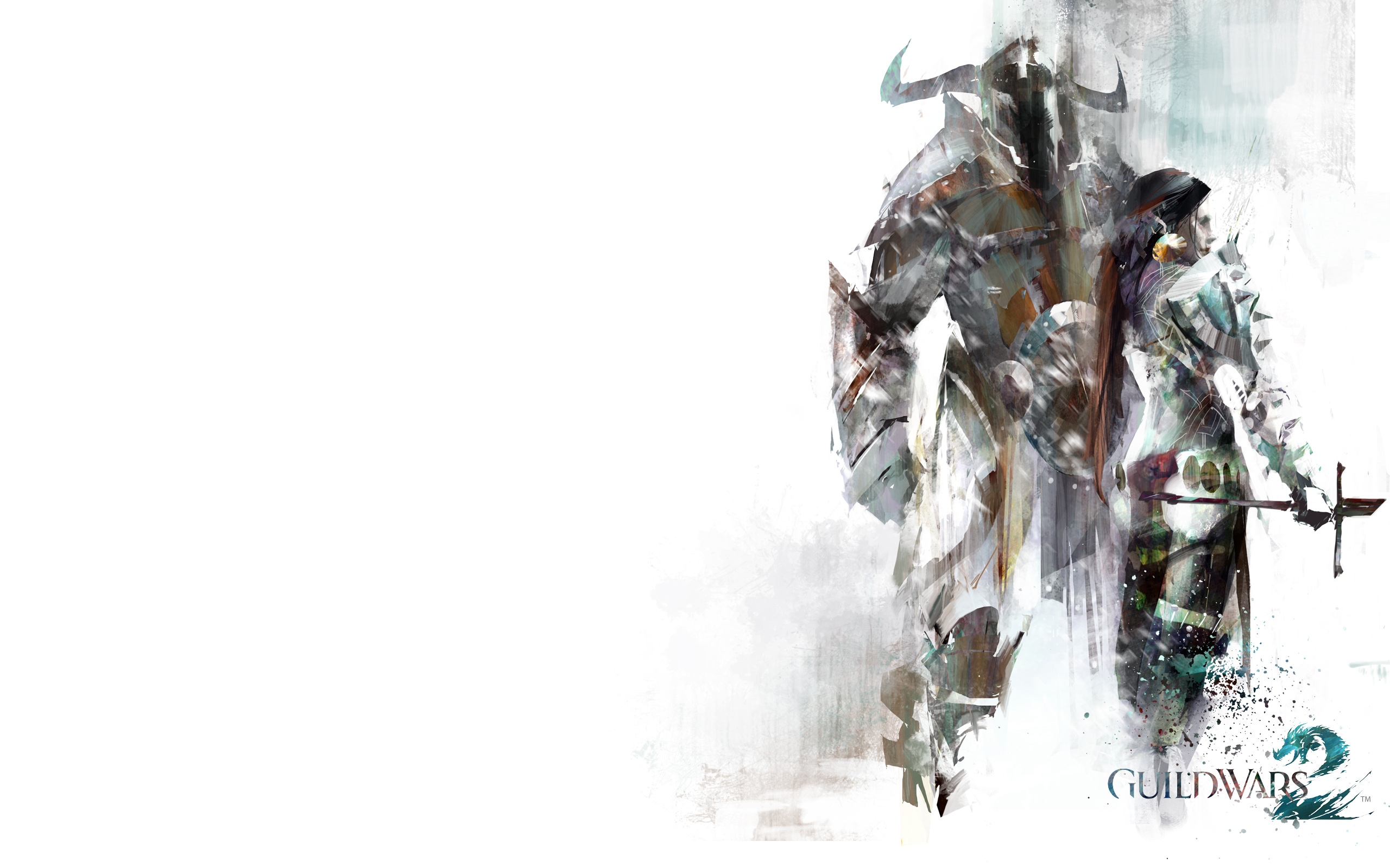 artwork, Guild Wars 2, simple background - desktop wallpaper