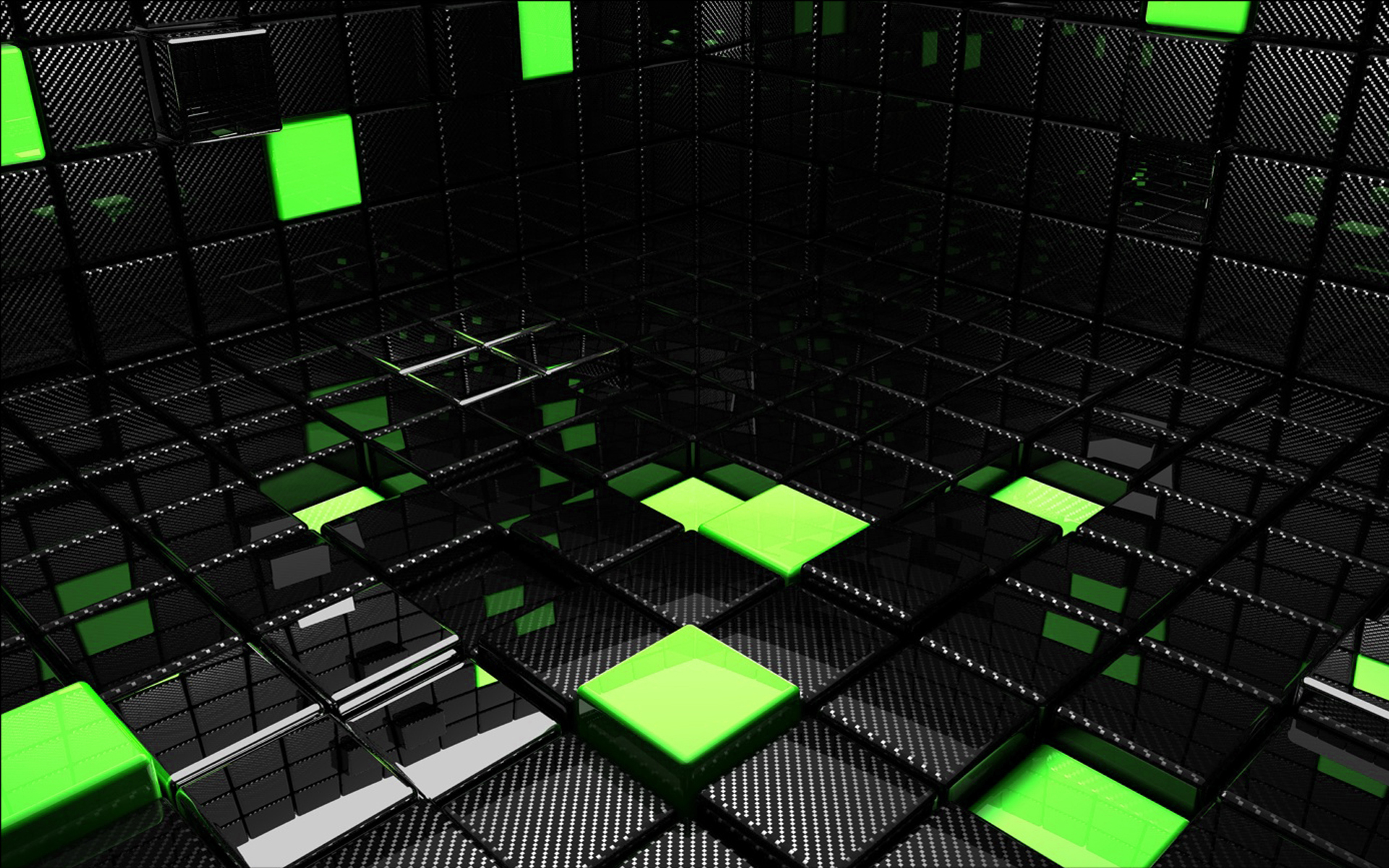 3D view, abstract, cubes - desktop wallpaper
