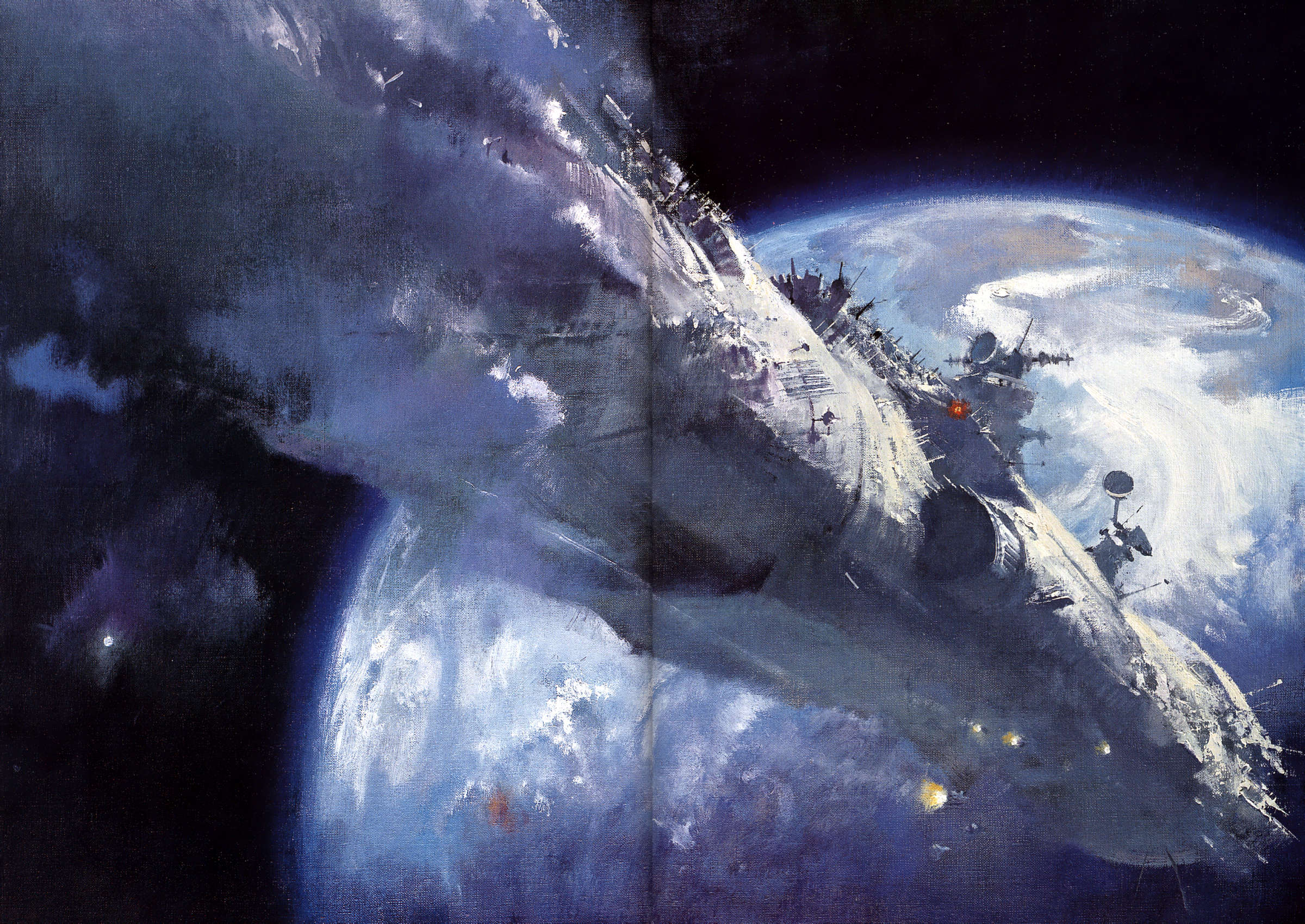 paintings, planets, spaceships, science fiction, artwork - desktop wallpaper