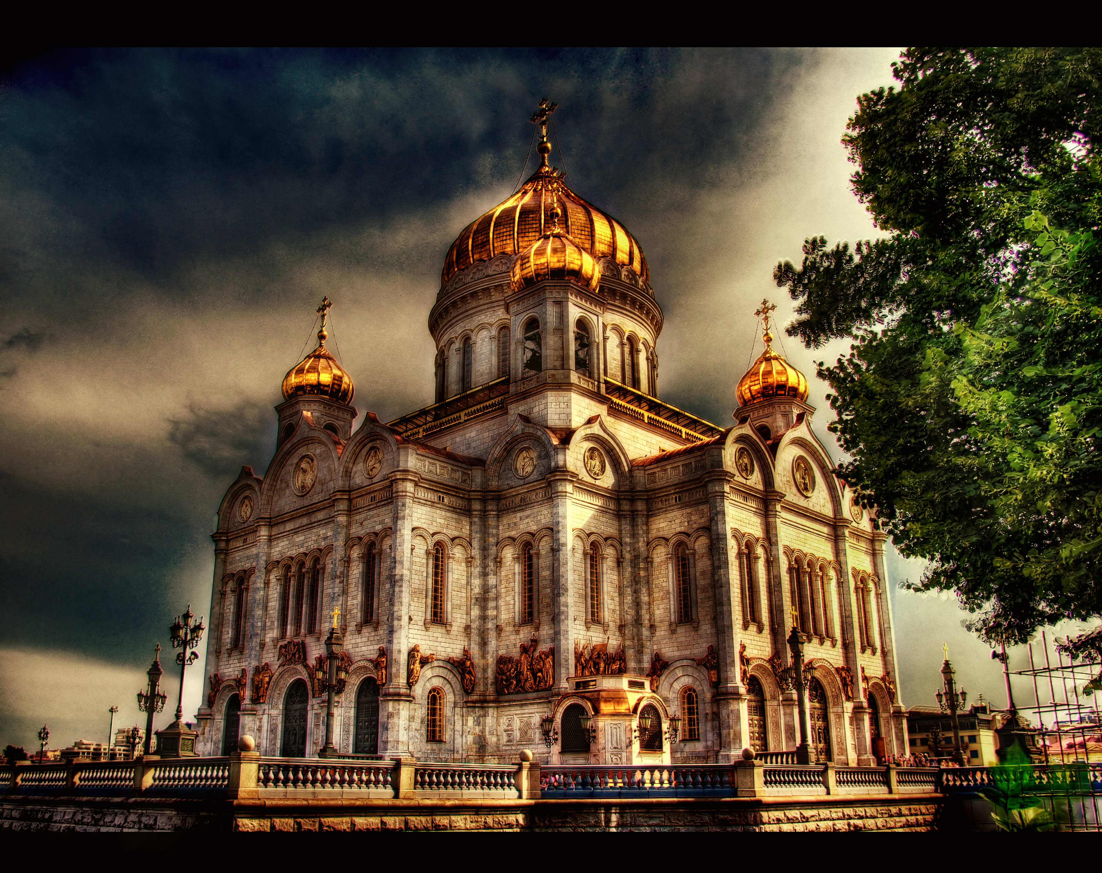 architecture, churches, Moscow, HDR photography - desktop wallpaper