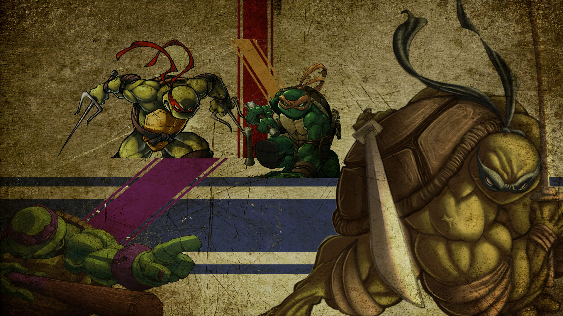 grunge, superheroes, Teenage Mutant Ninja Turtles - desktop wallpaper