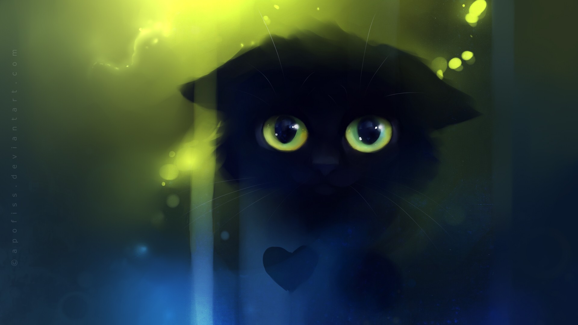 cats, artwork, kittens, Apofiss - desktop wallpaper