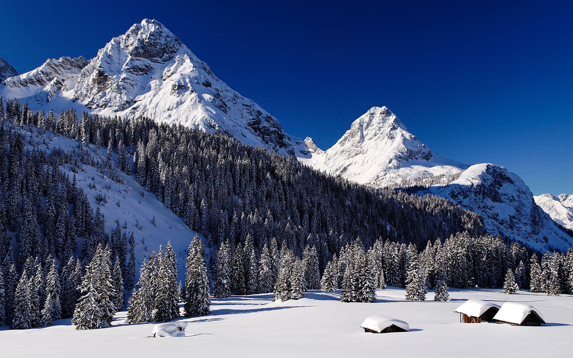 mountains, landscapes, snow - desktop wallpaper