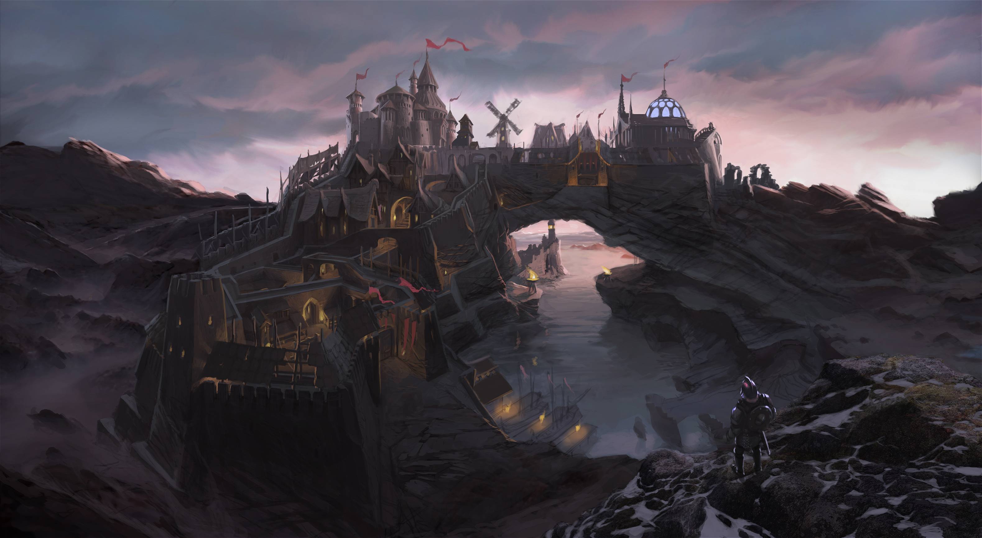 video games, concept art, solitude, The Elder Scrolls V: Skyrim - desktop wallpaper
