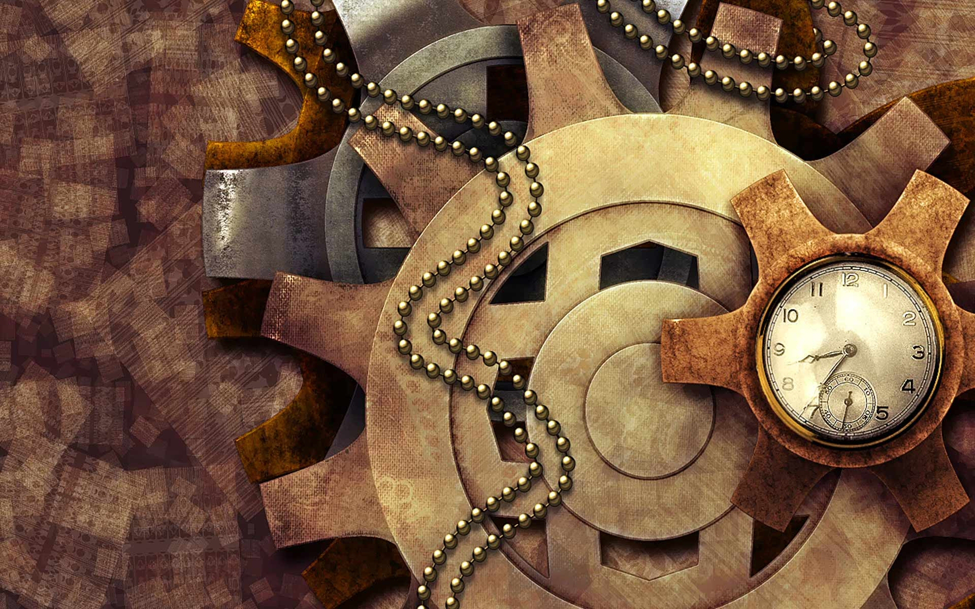 steampunk, watches - desktop wallpaper