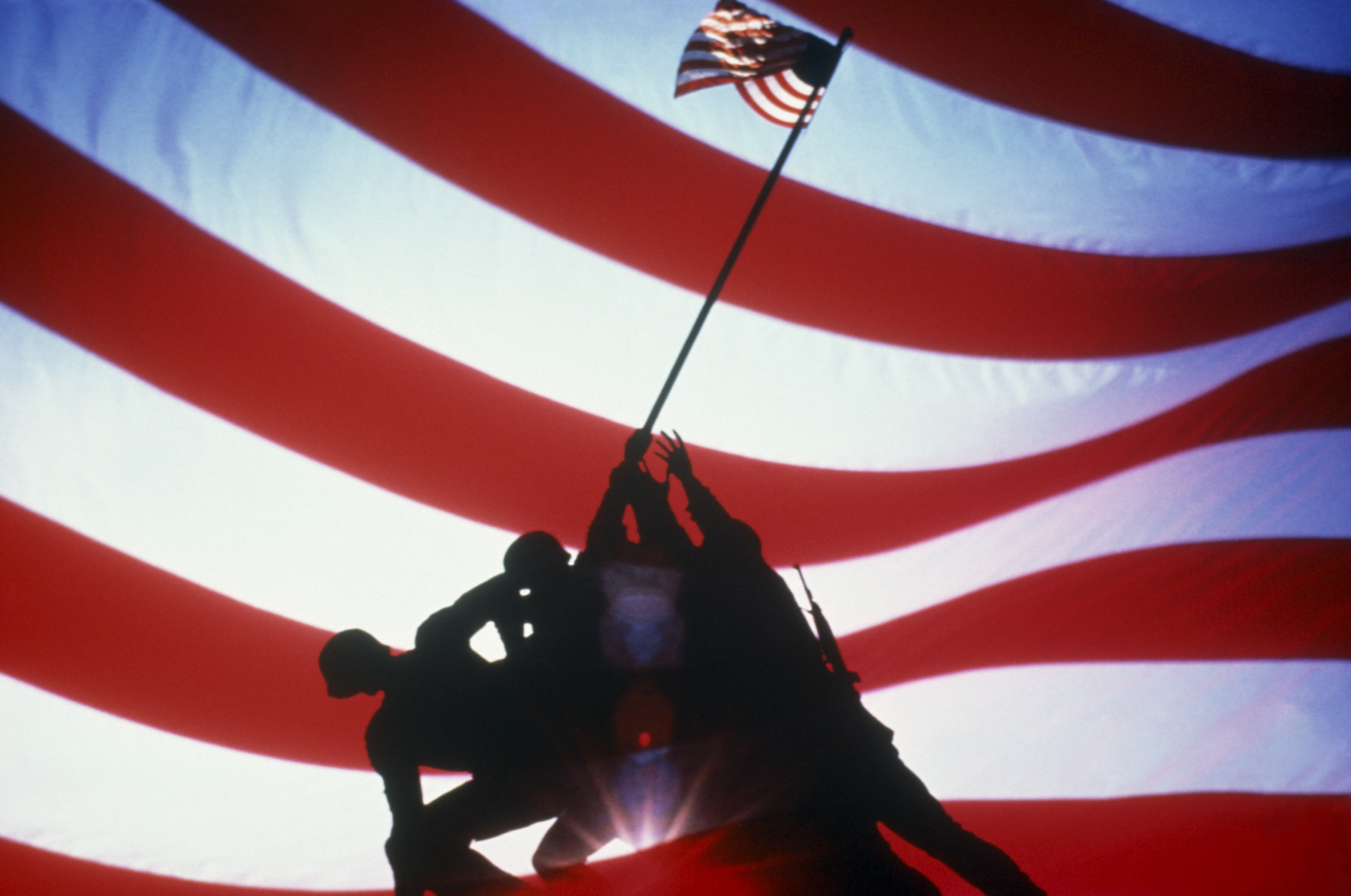 flags, USA, Iwo Jima - desktop wallpaper