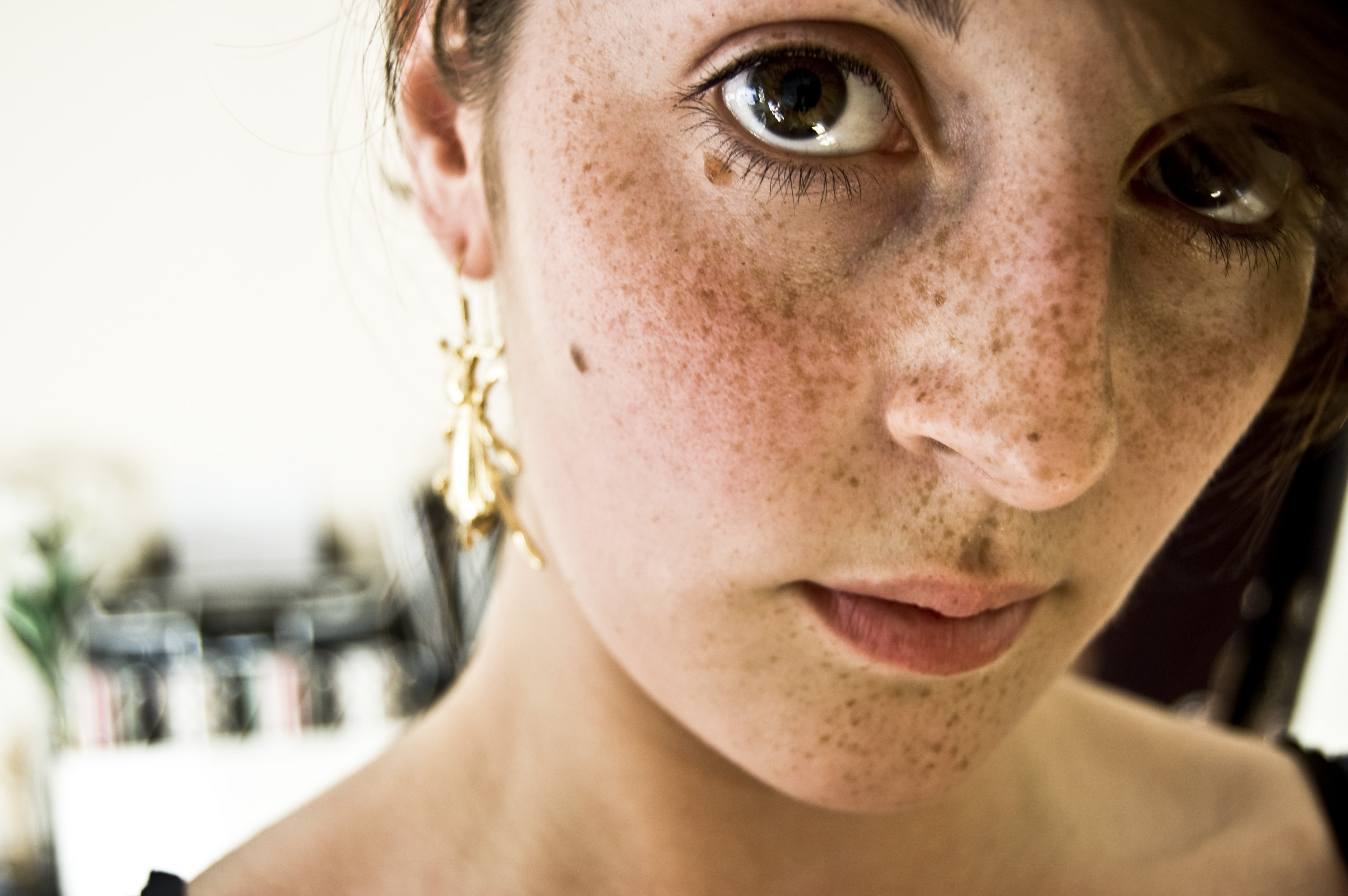 women, freckles, Victoria Penrose - desktop wallpaper