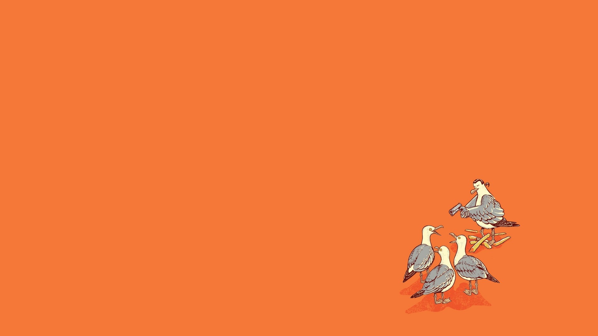 Steven, seagulls - desktop wallpaper